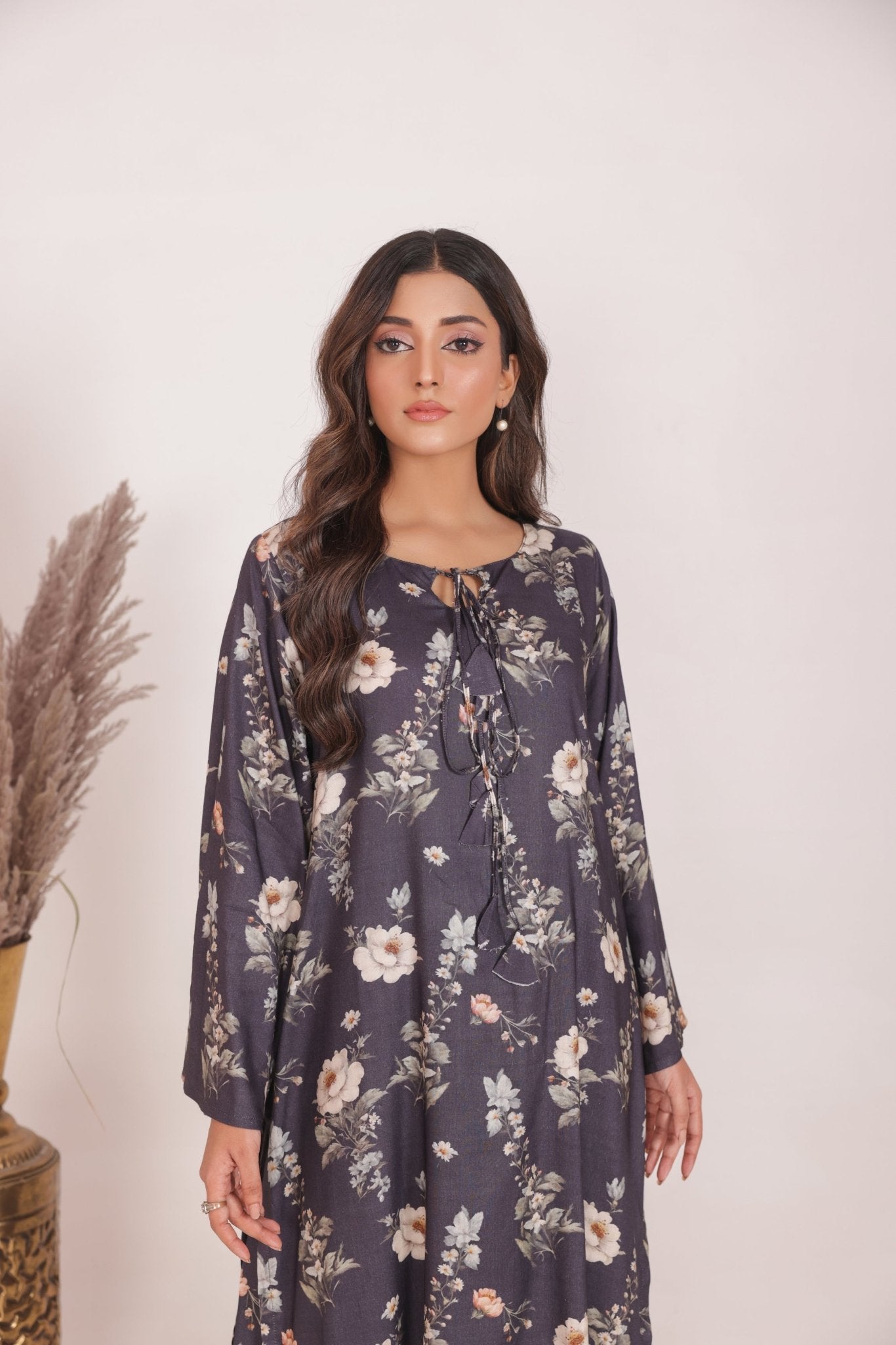 Floral Grace Printed Long Dress - Looks by Bia