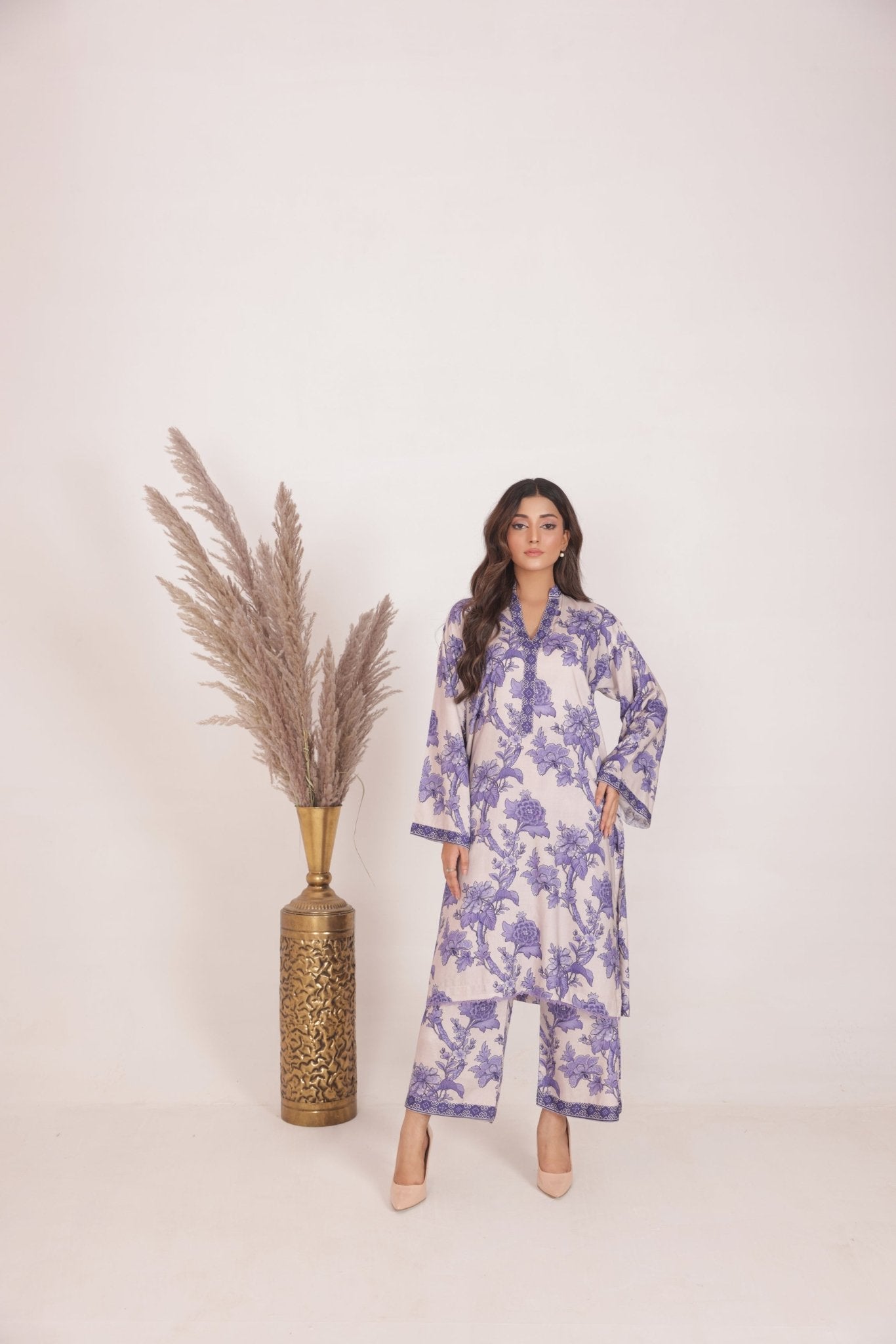 Floral Grace Printed Long Dress - Looks by Bia