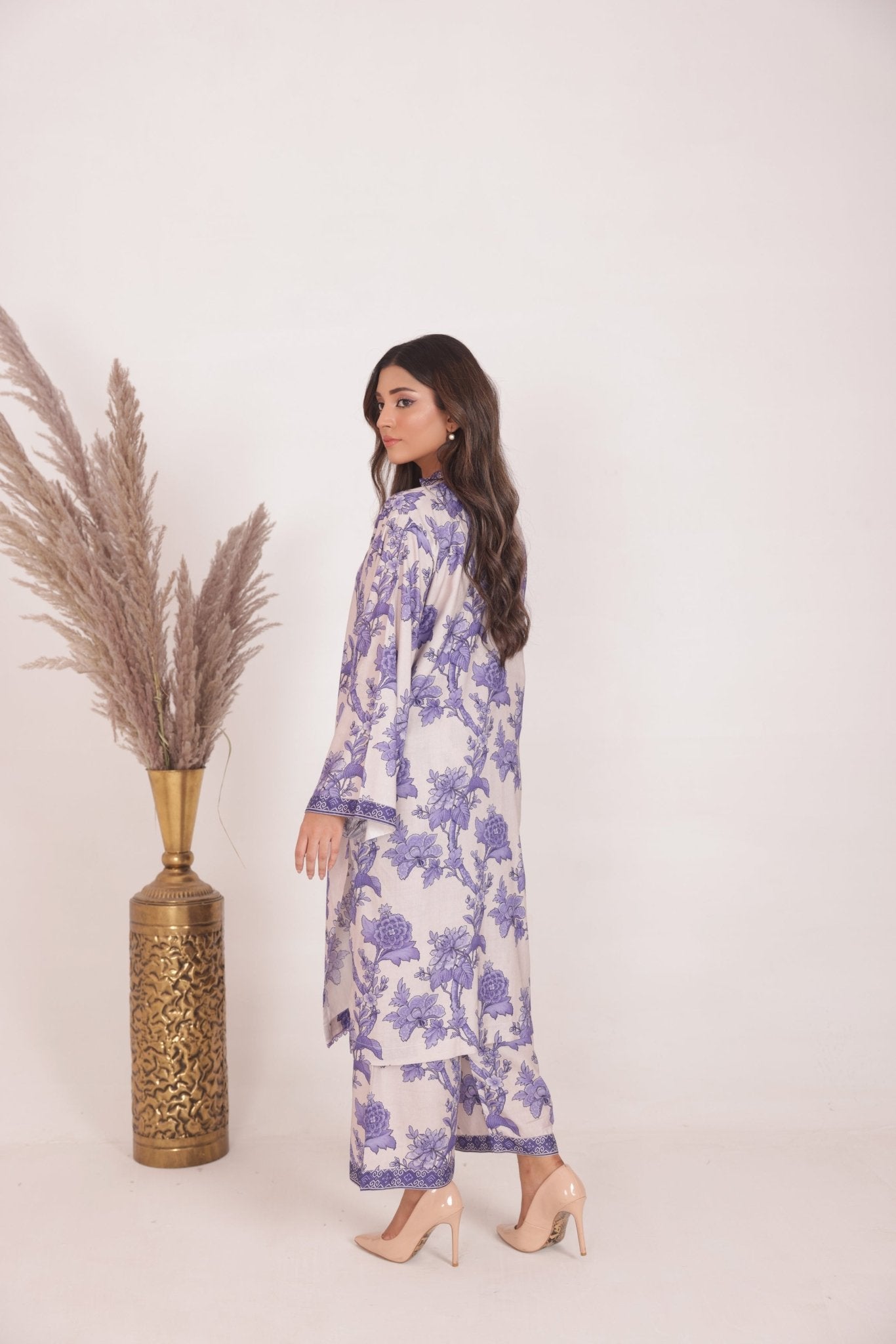 Floral Grace Printed Long Dress - Looks by Bia
