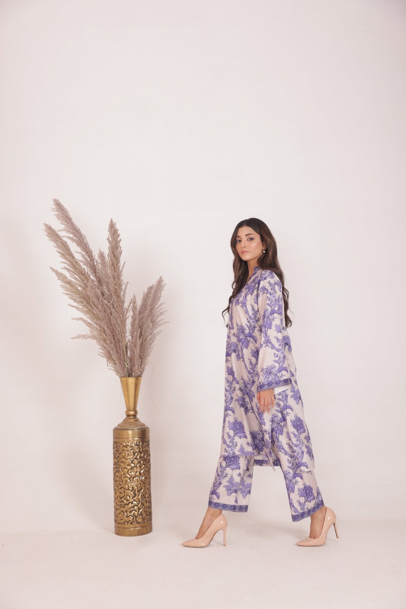 Floral Grace Printed Long Dress - Looks by Bia