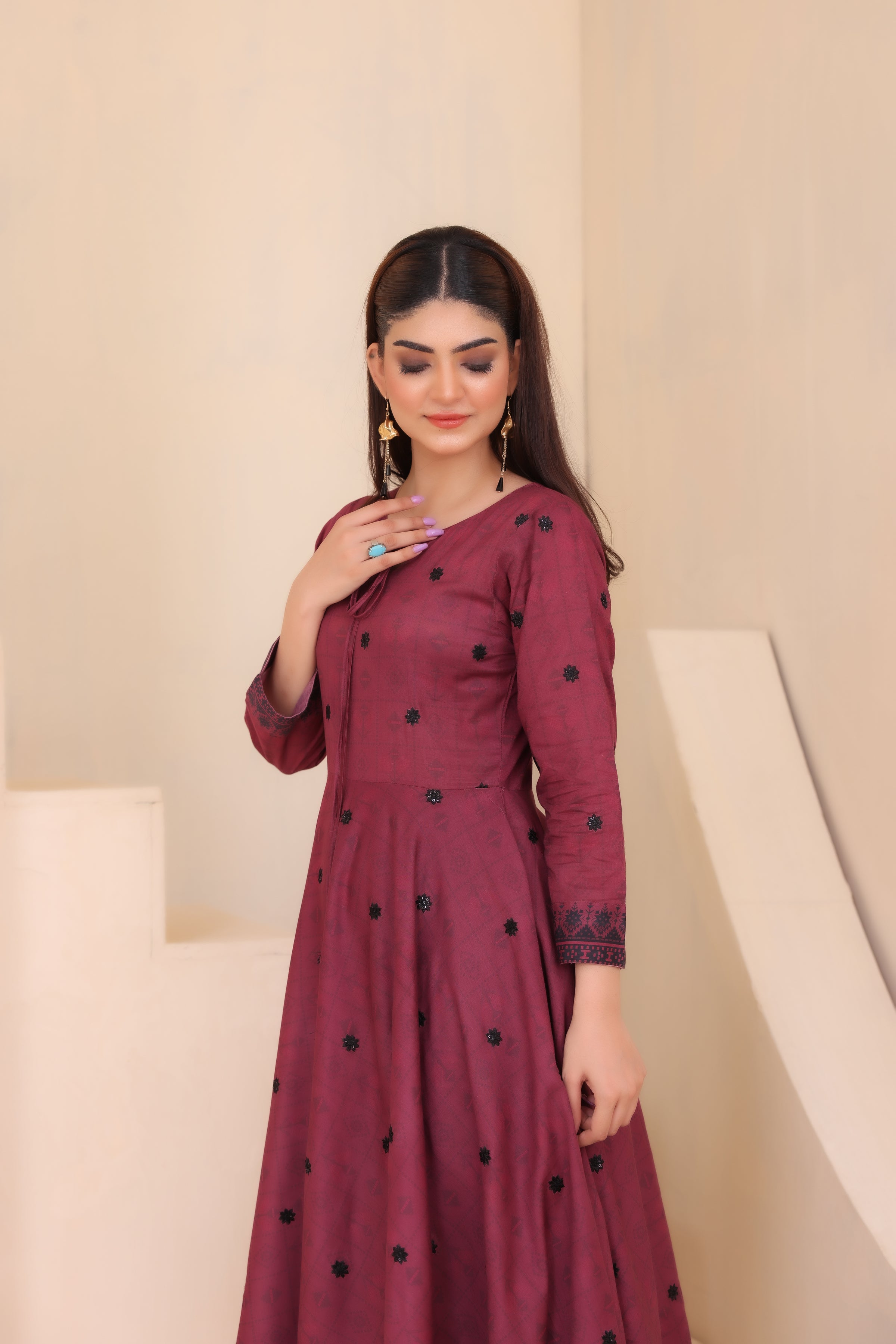 Embroidered FROCK- LAWN