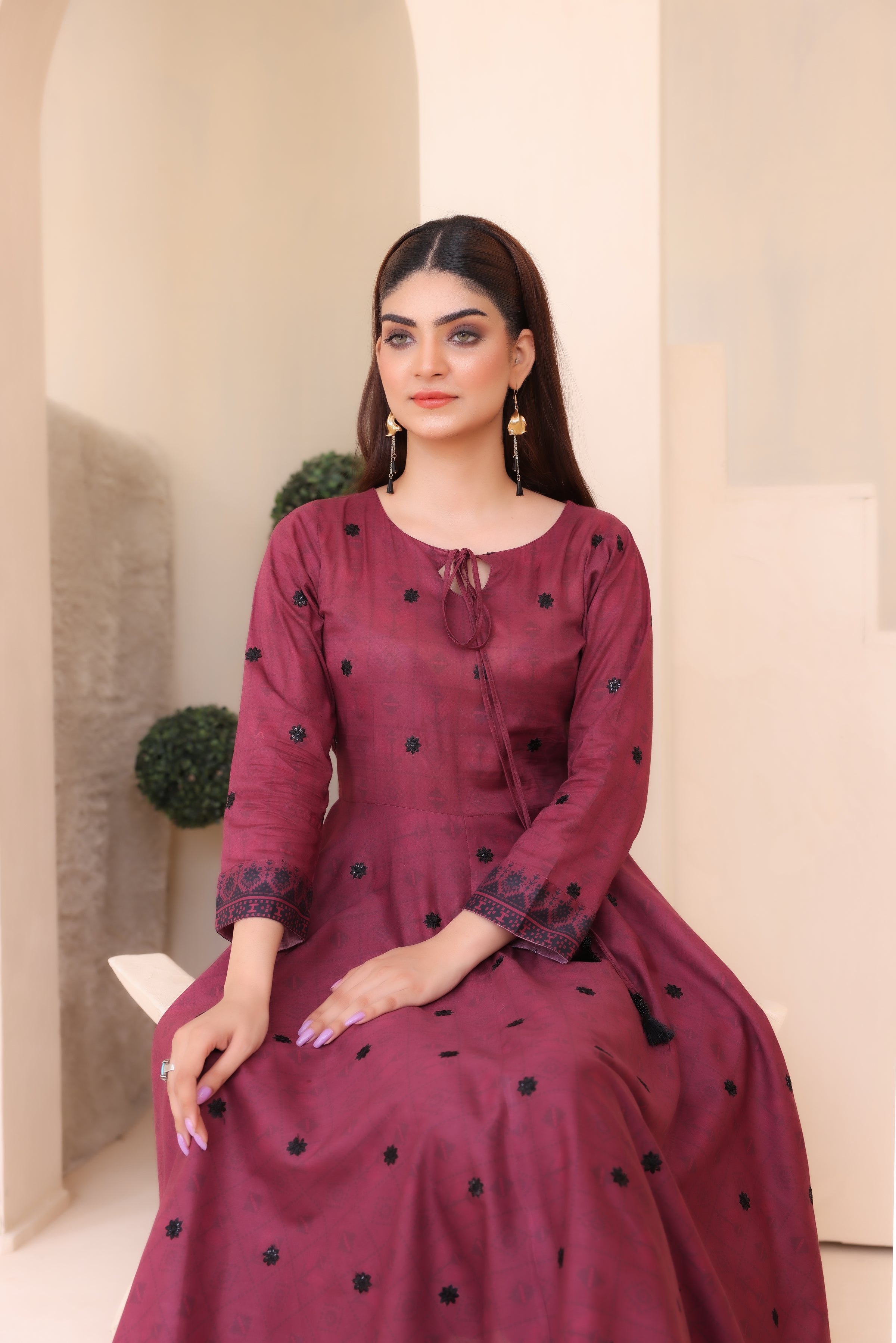 Embroidered FROCK- LAWN