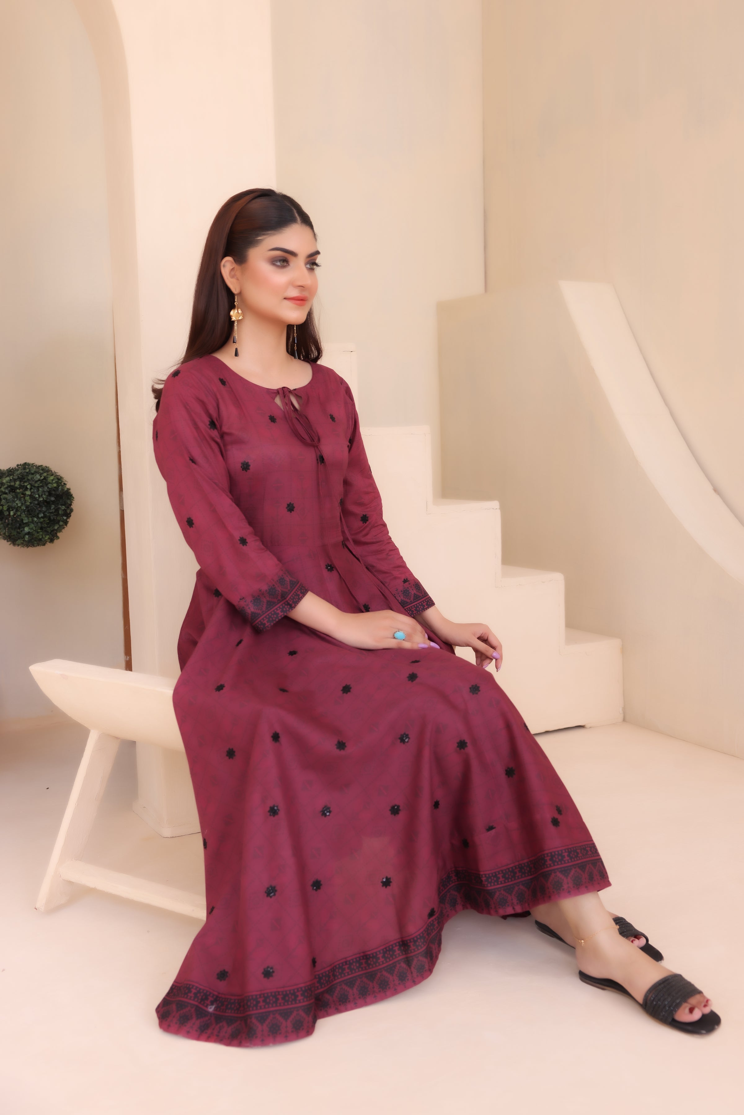 Embroidered FROCK- LAWN