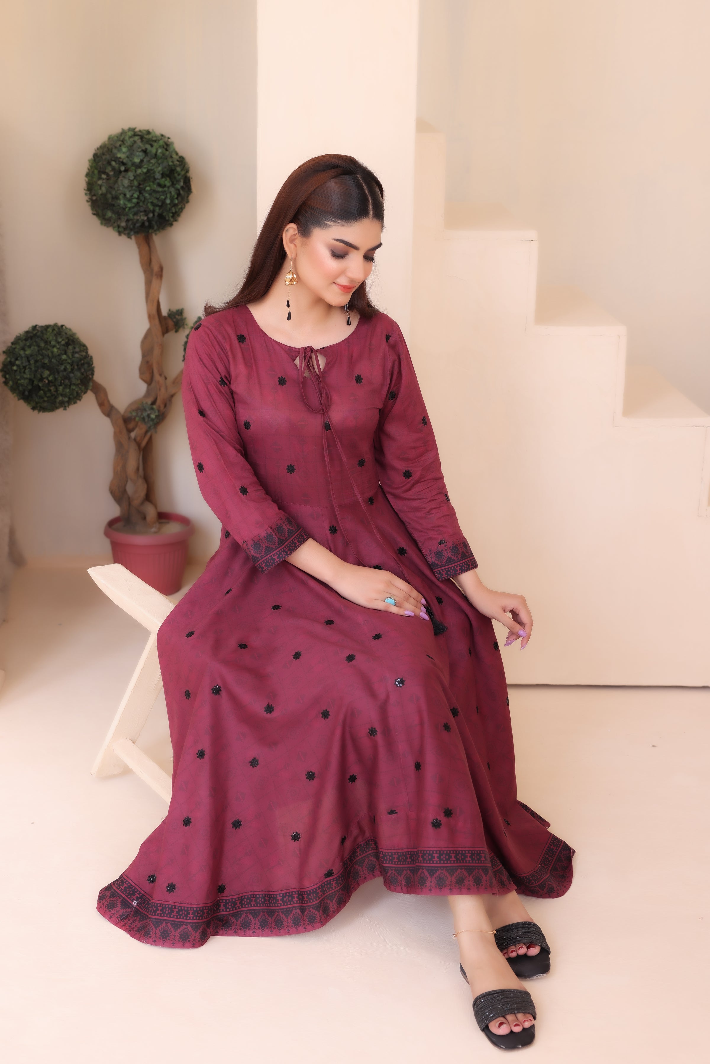 Embroidered FROCK- LAWN