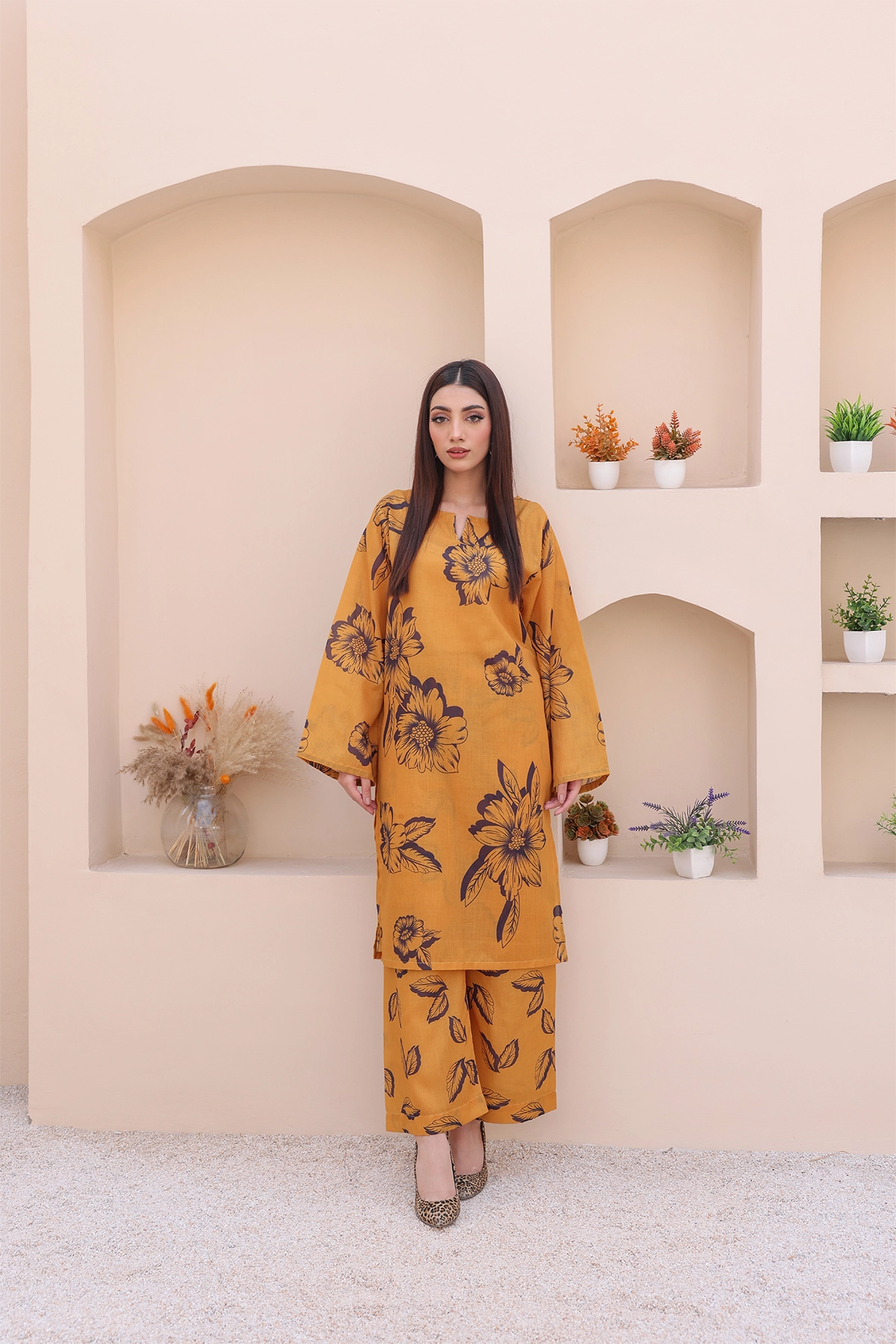 PRINTED SHIRT TROUSER-LAWN