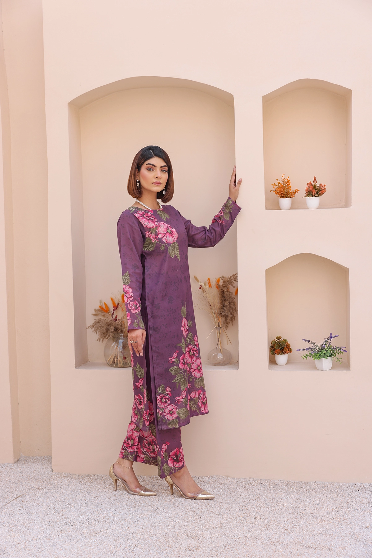 PRINTED SHIRT TROUSER-LAWN