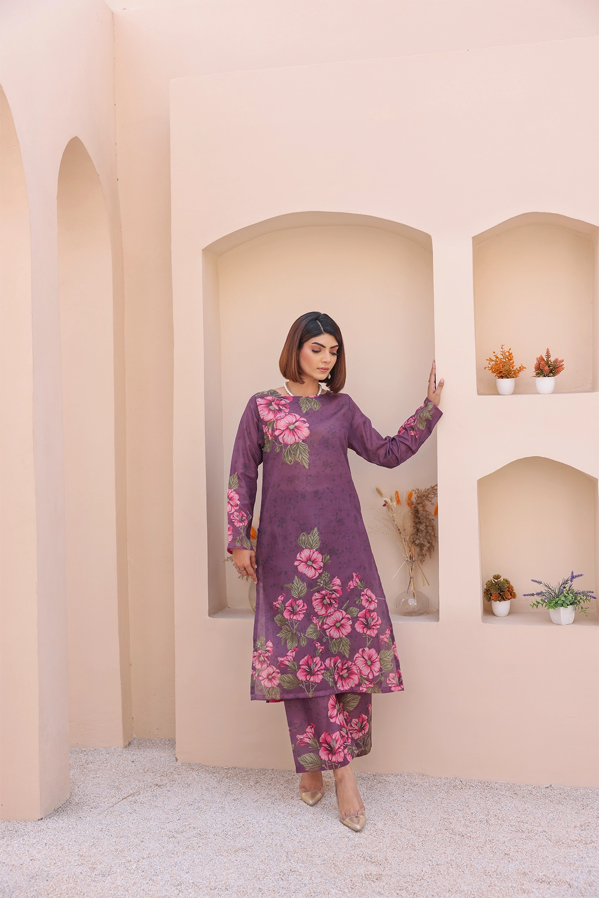 PRINTED SHIRT TROUSER-LAWN