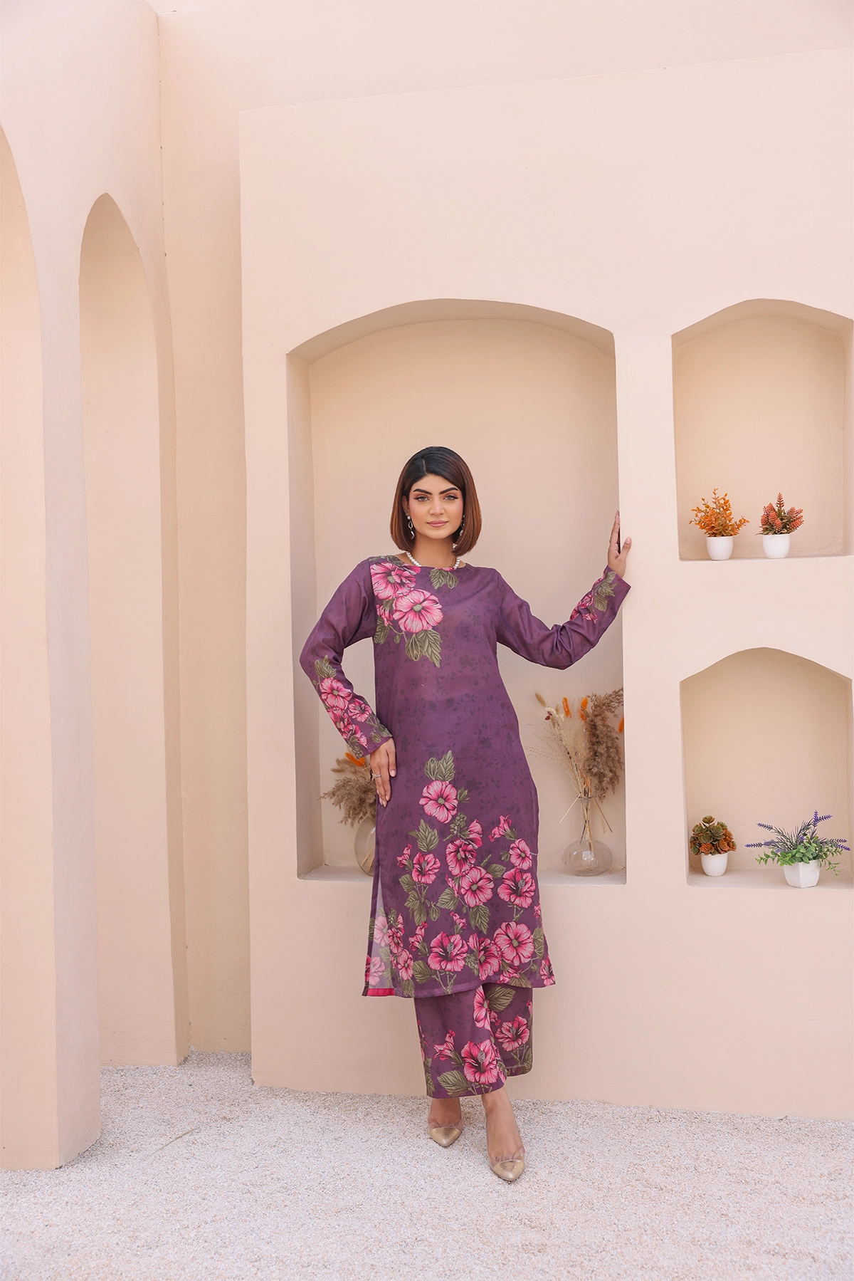 PRINTED SHIRT TROUSER-LAWN