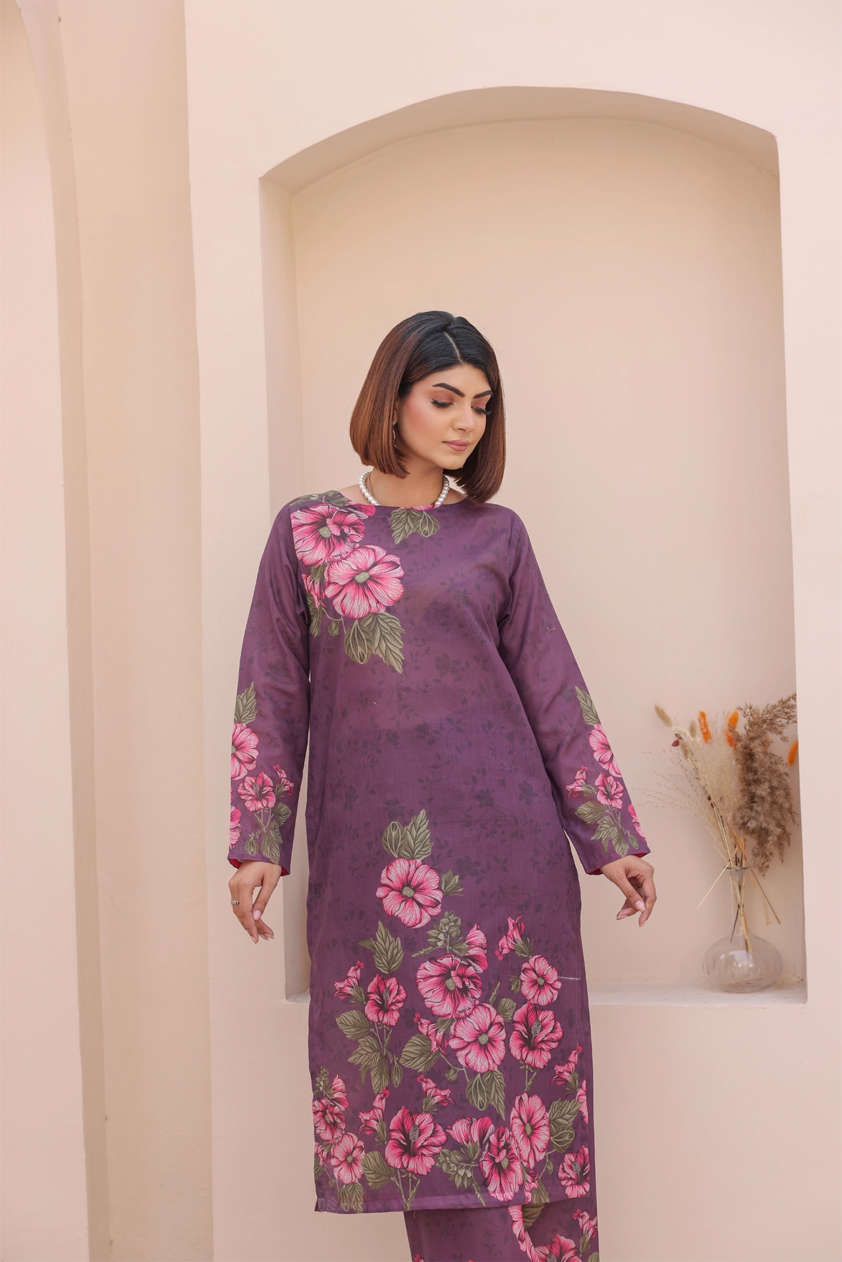 PRINTED SHIRT TROUSER-LAWN