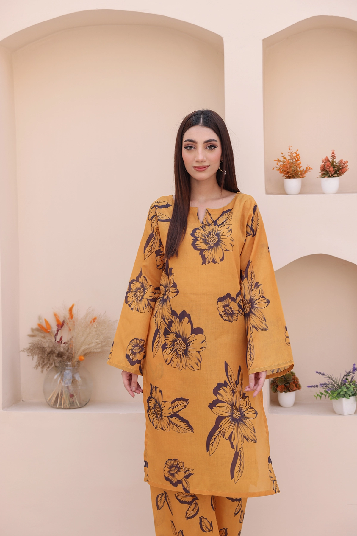 PRINTED SHIRT TROUSER-LAWN