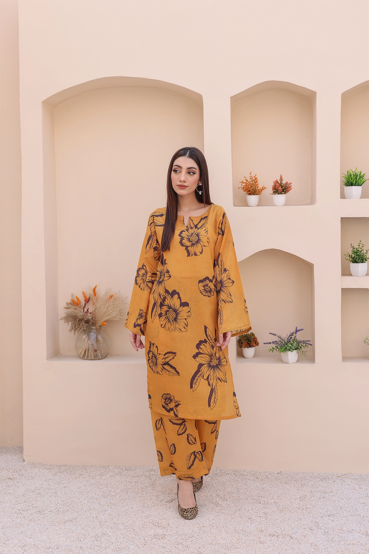 PRINTED SHIRT TROUSER-LAWN