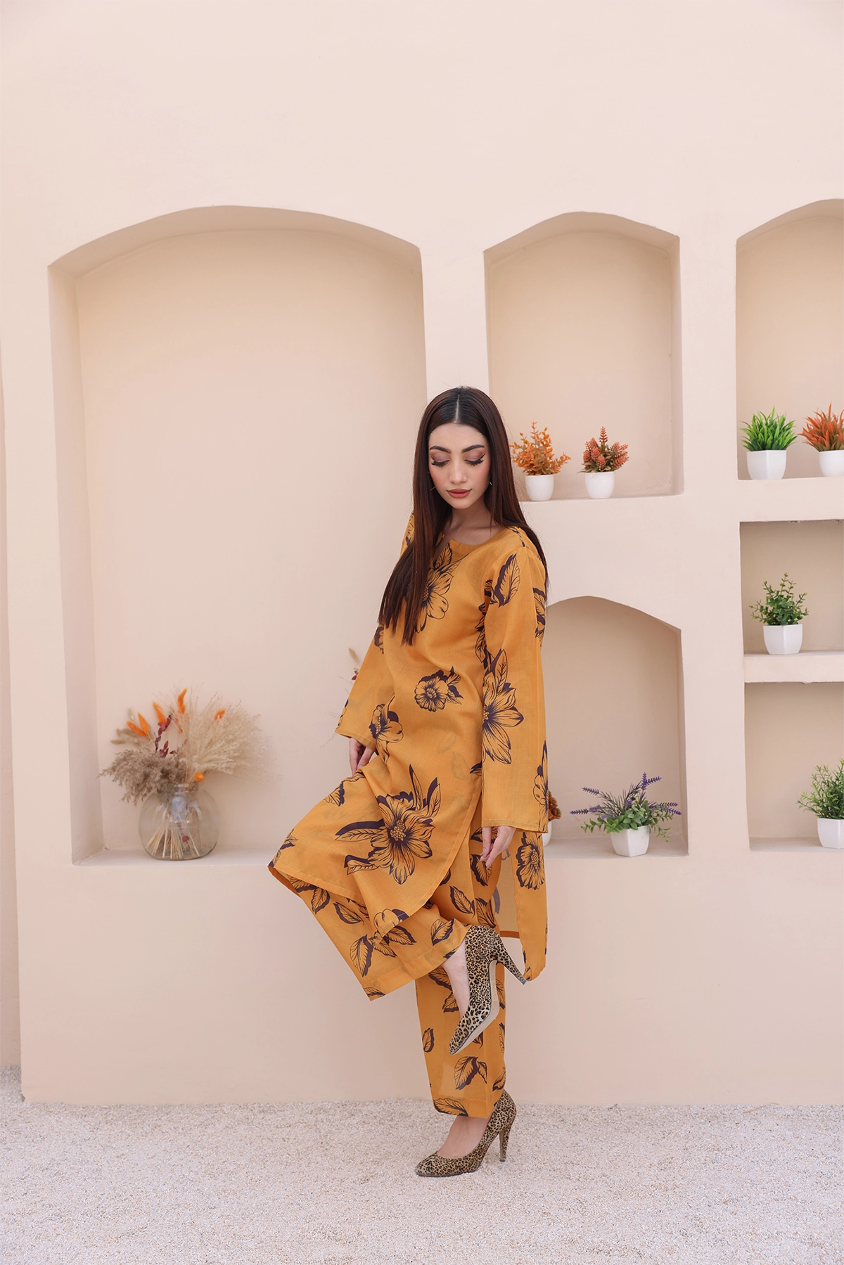 PRINTED SHIRT TROUSER-LAWN