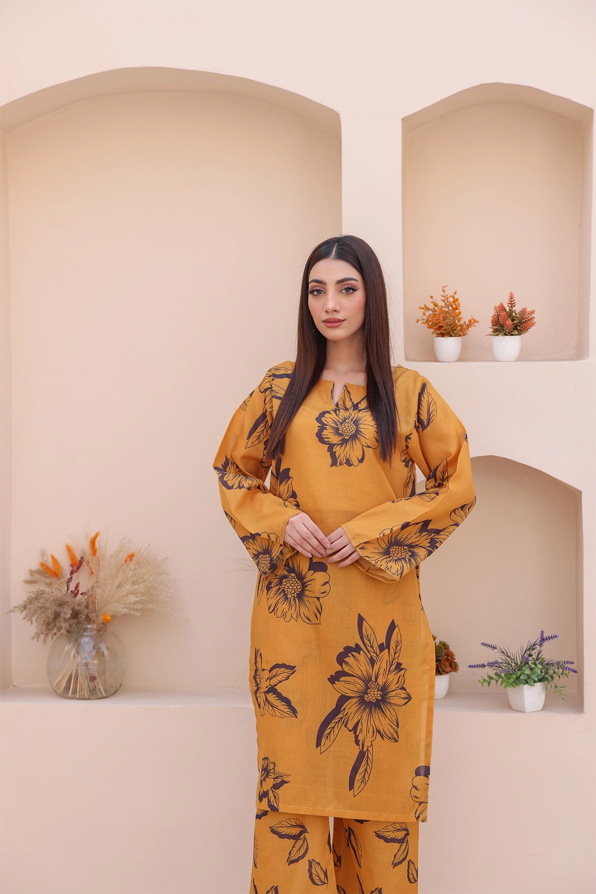 PRINTED SHIRT TROUSER-LAWN