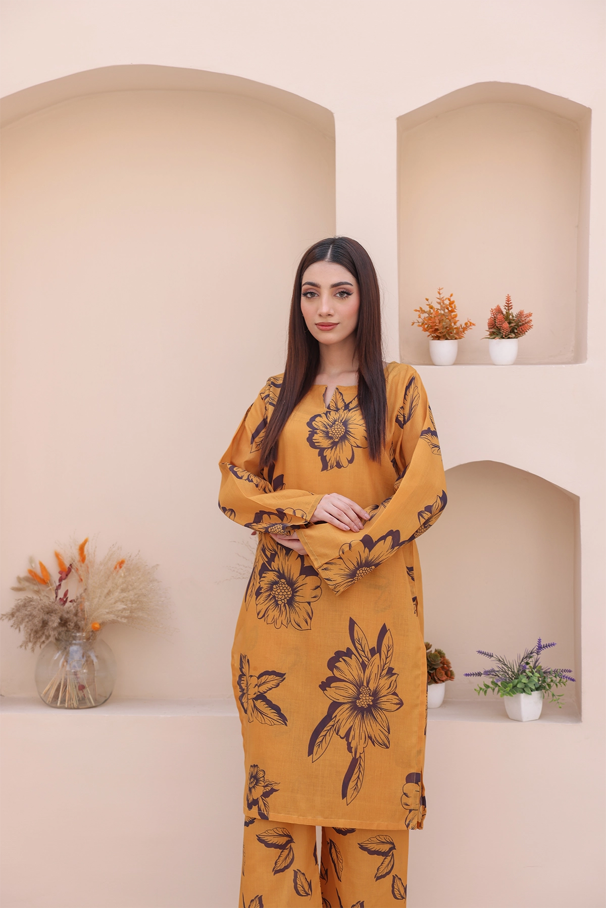 PRINTED SHIRT TROUSER-LAWN