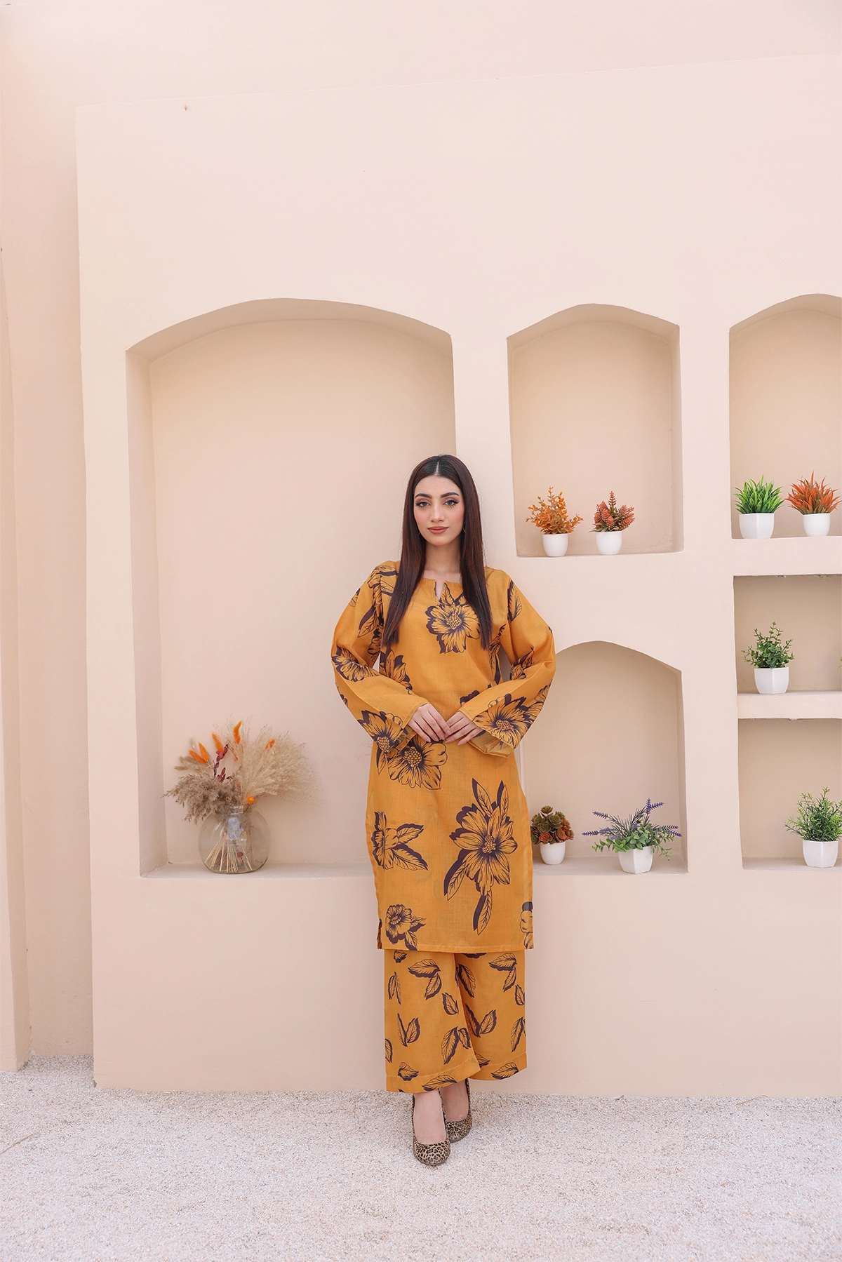 PRINTED SHIRT TROUSER-LAWN