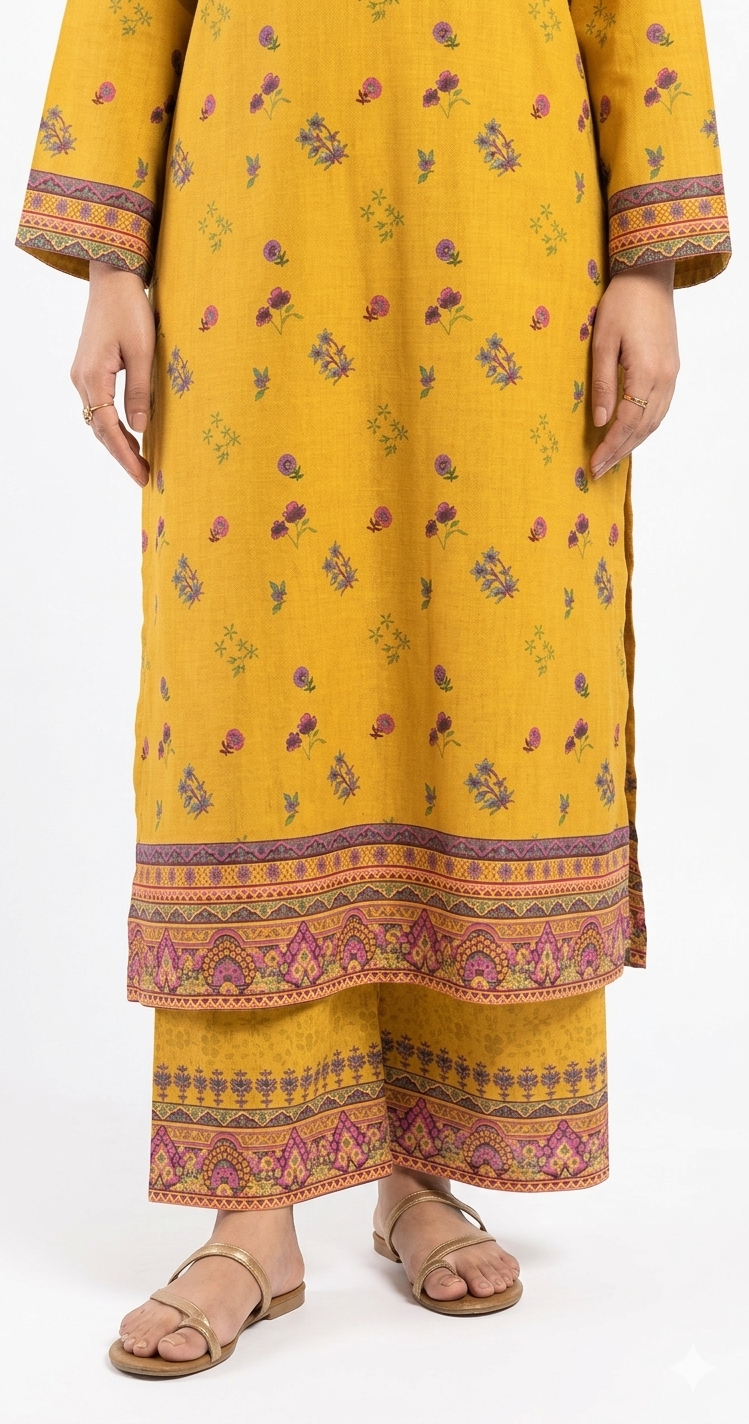 PRINTED SHIRT TROUSER-LAWN
