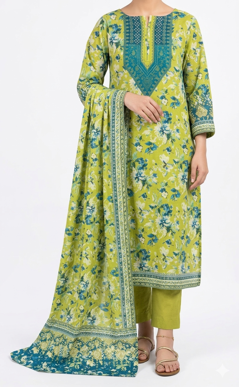 3 Piece-Printed Lawn Suit
