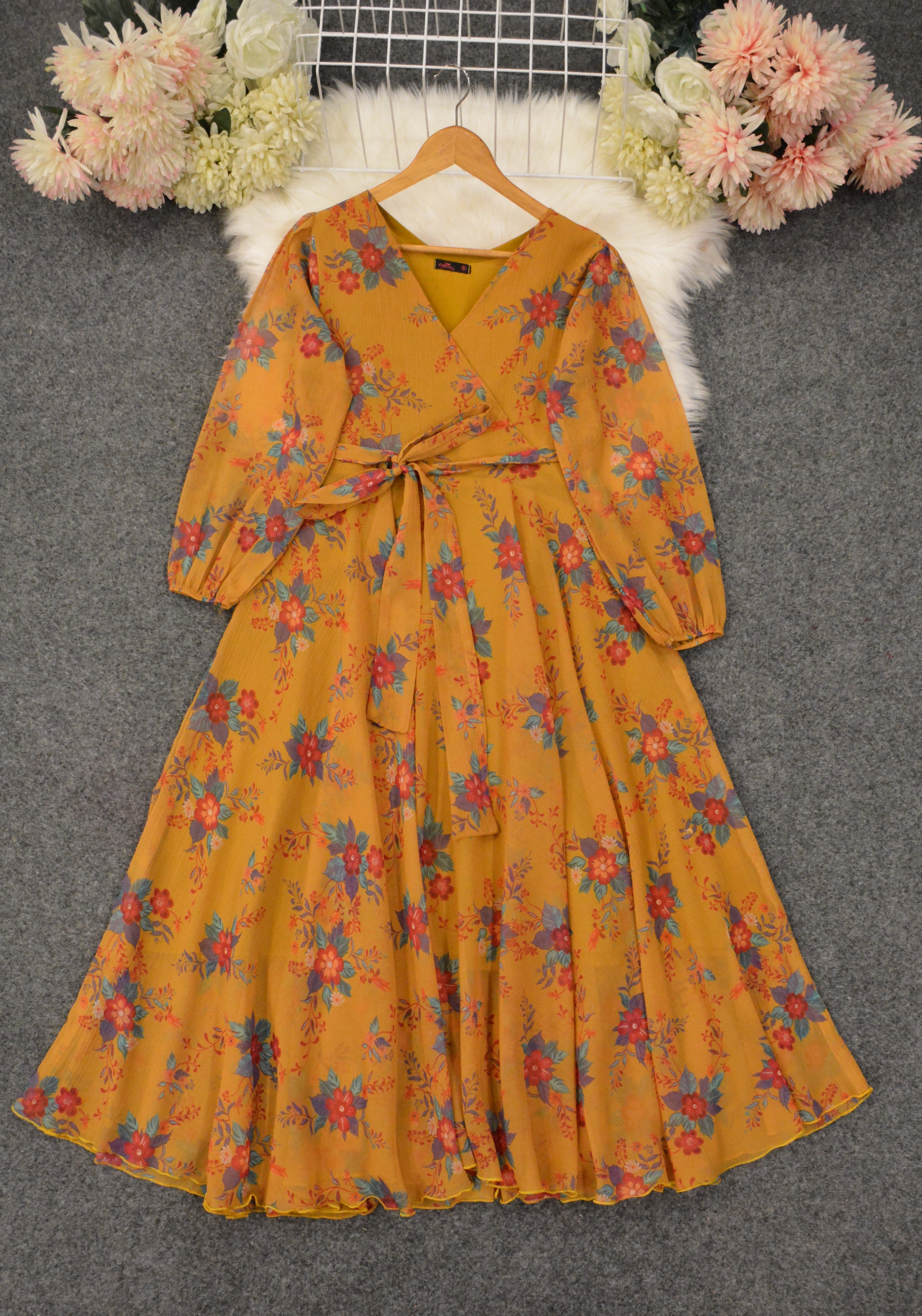 PRINTED CHIFFON FROCK