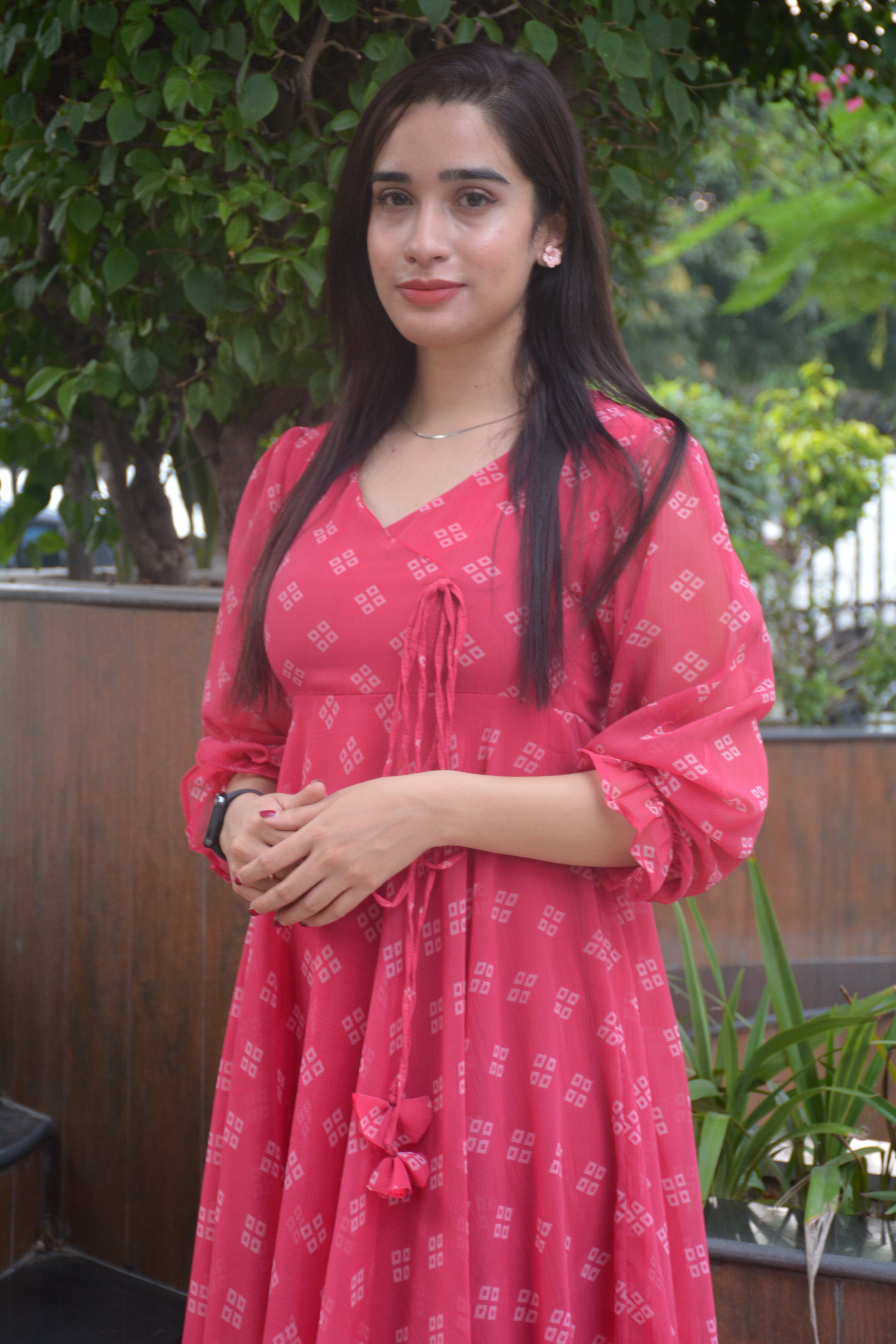 PRINTED CHIFFON FROCK