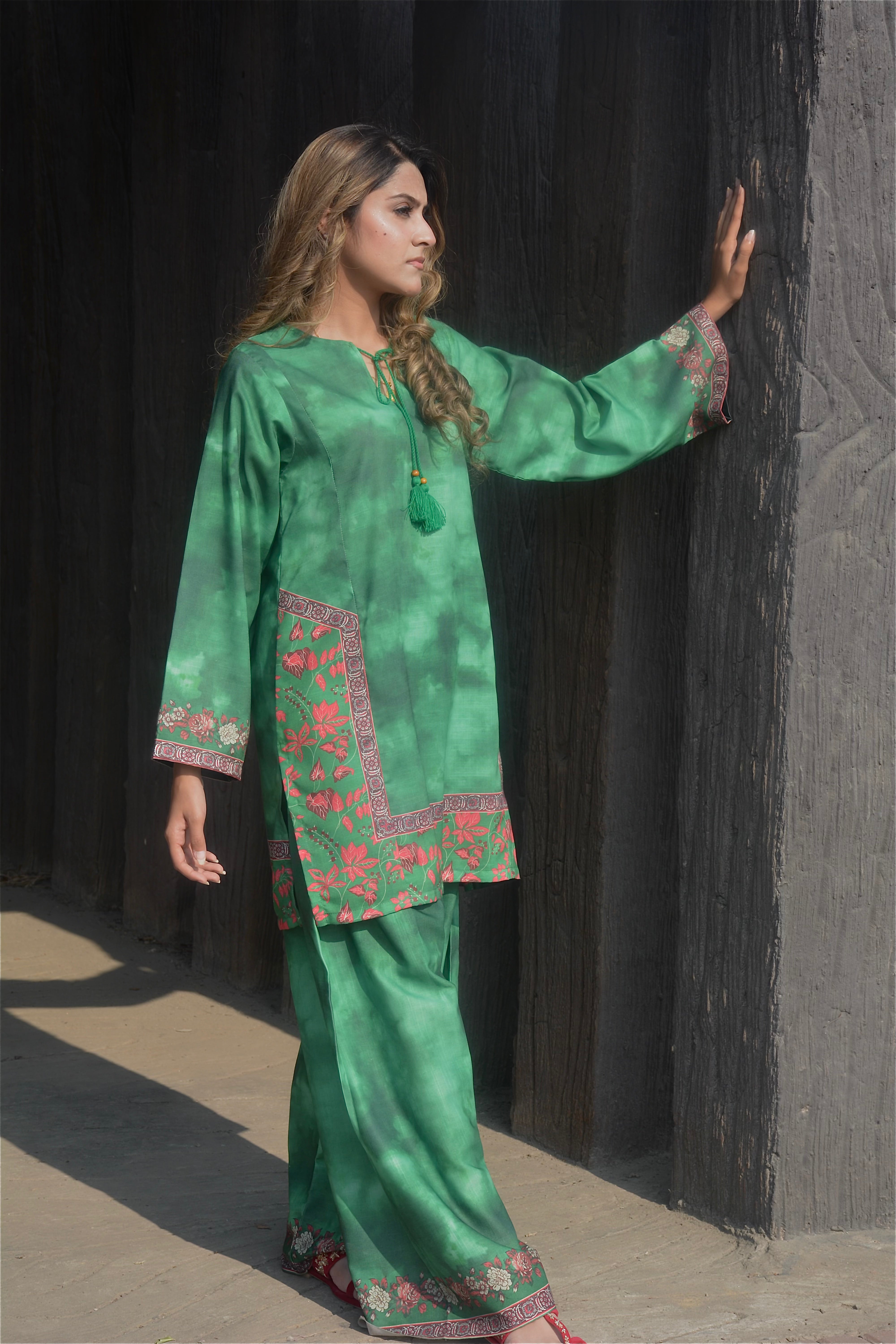 PRINTED SHIRT SHALWAR- KHADDAR