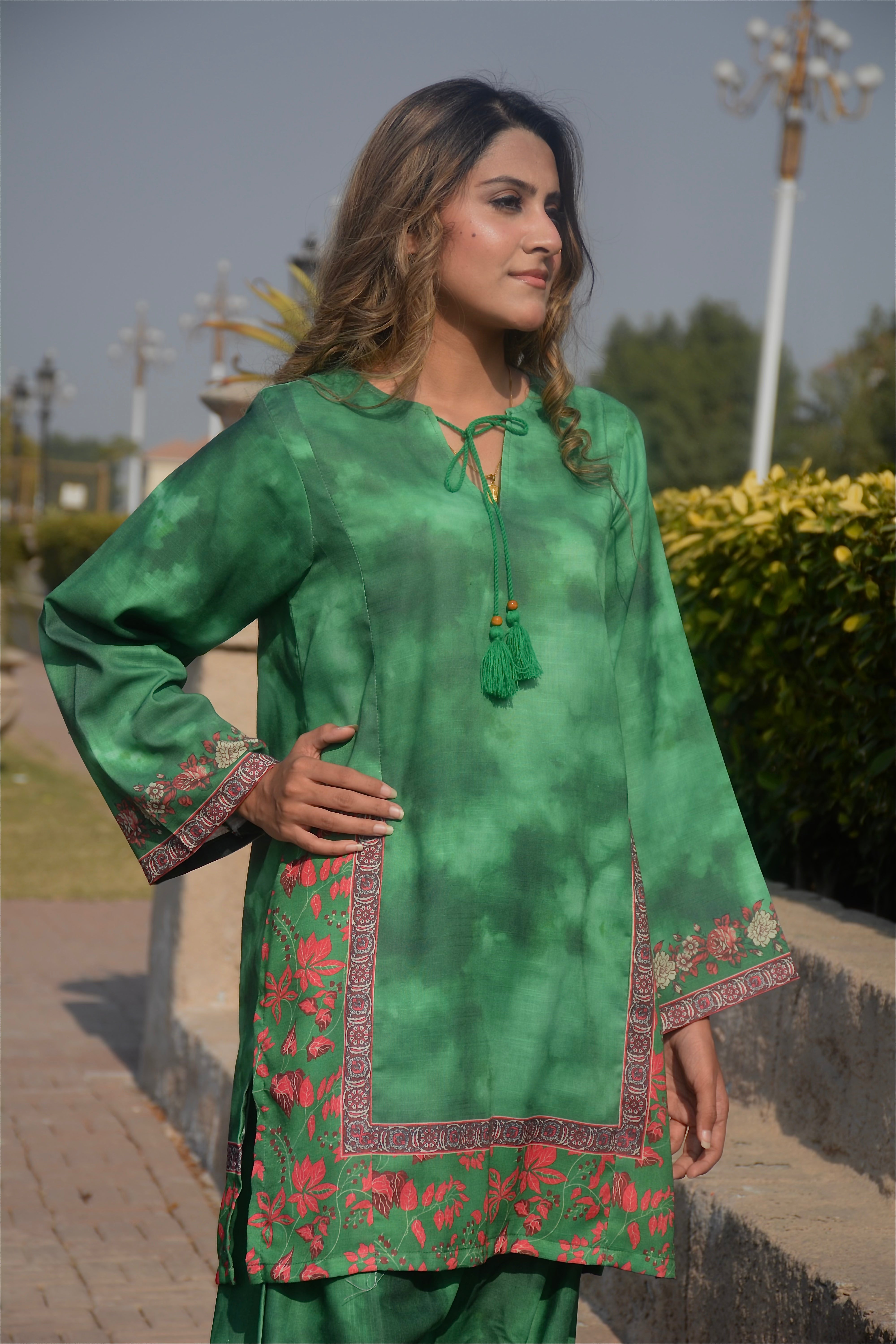 PRINTED SHIRT SHALWAR- KHADDAR