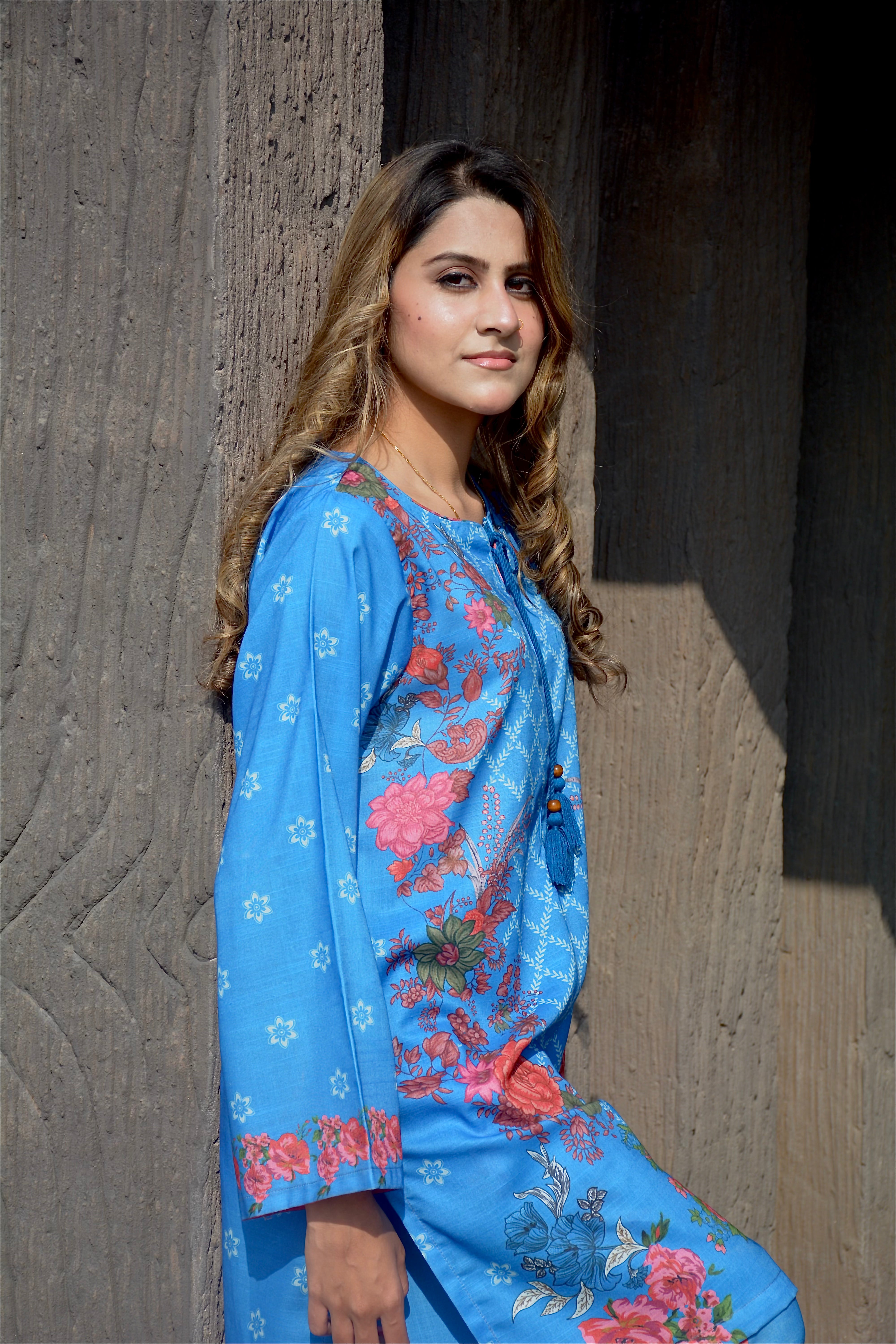 PRINTED SHIRT SHALWAR- KHADDAR