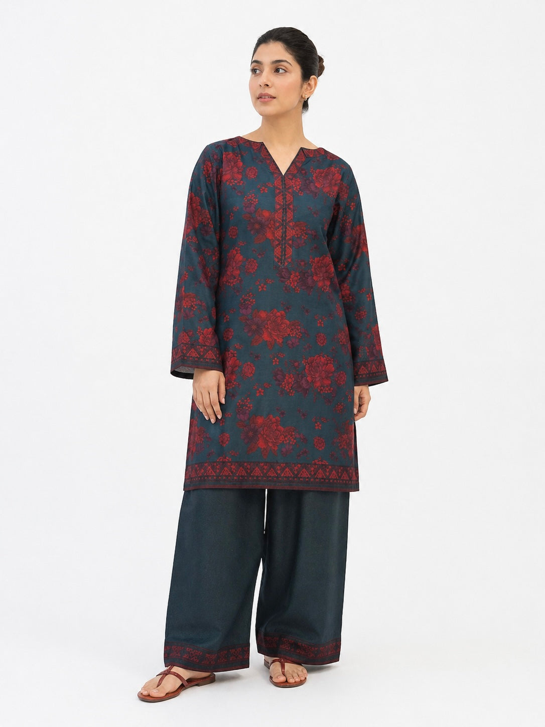 (PRINTED SHIRT SHALWAR-LAWN