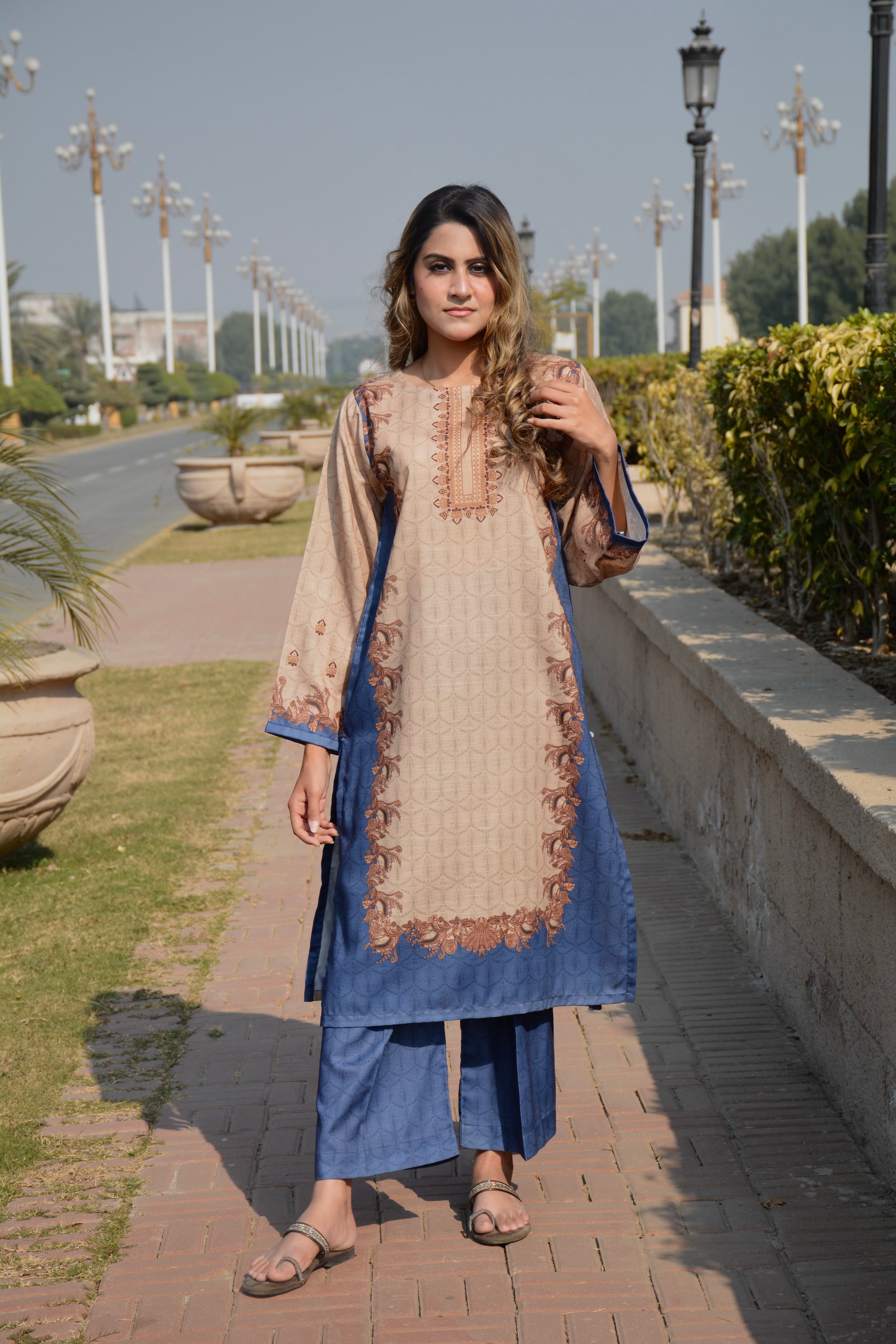 PRINTED SHIRT TROUSER- KHADDAR