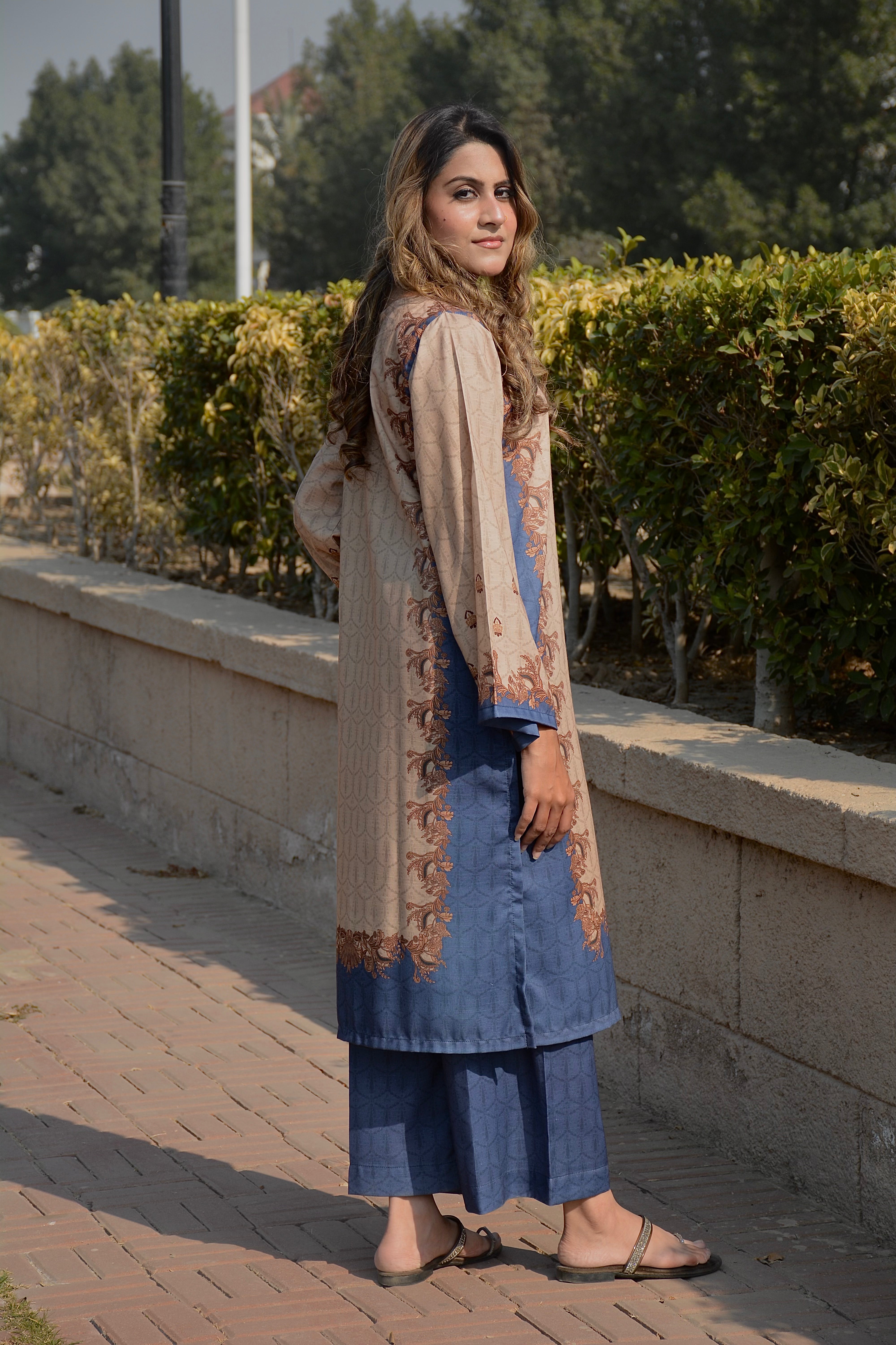 PRINTED SHIRT TROUSER- KHADDAR