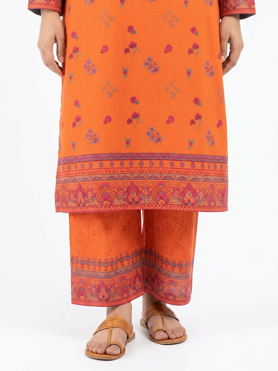 PRINTED SHIRT TROUSER-LAWN