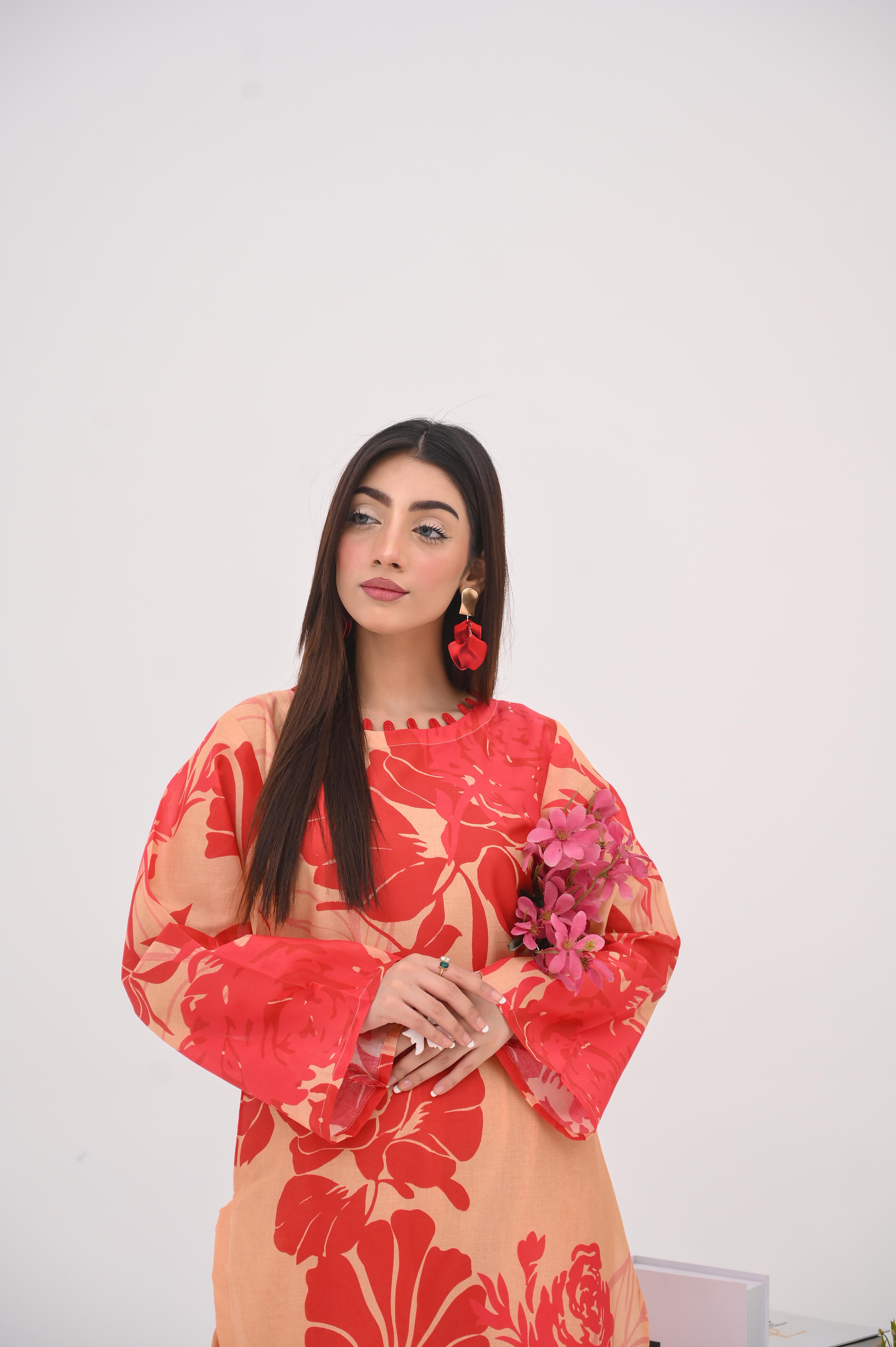 PRINTED SHIRT TROUSER-LAWN