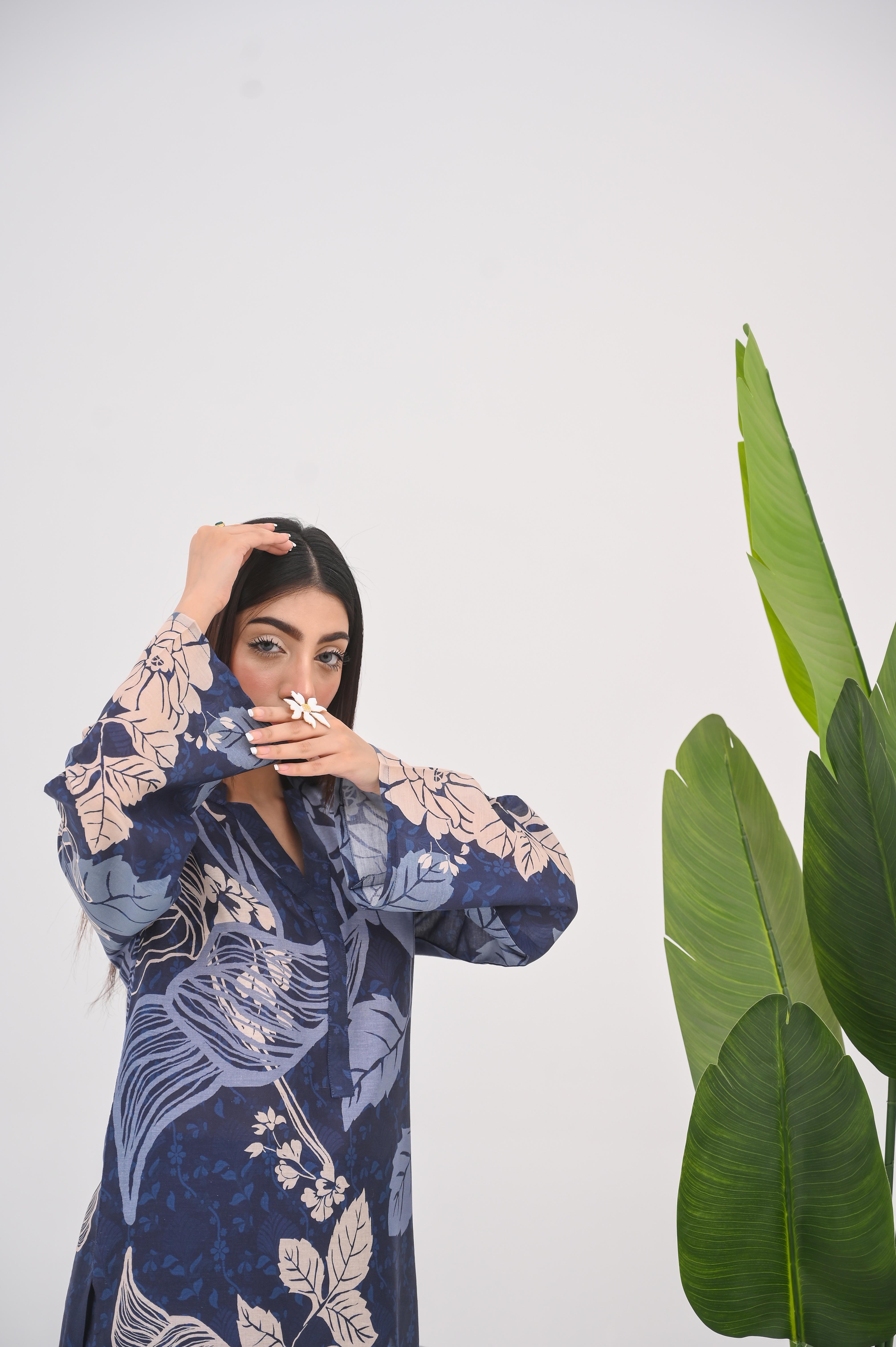 PRINTED SHIRT TROUSER-LAWN