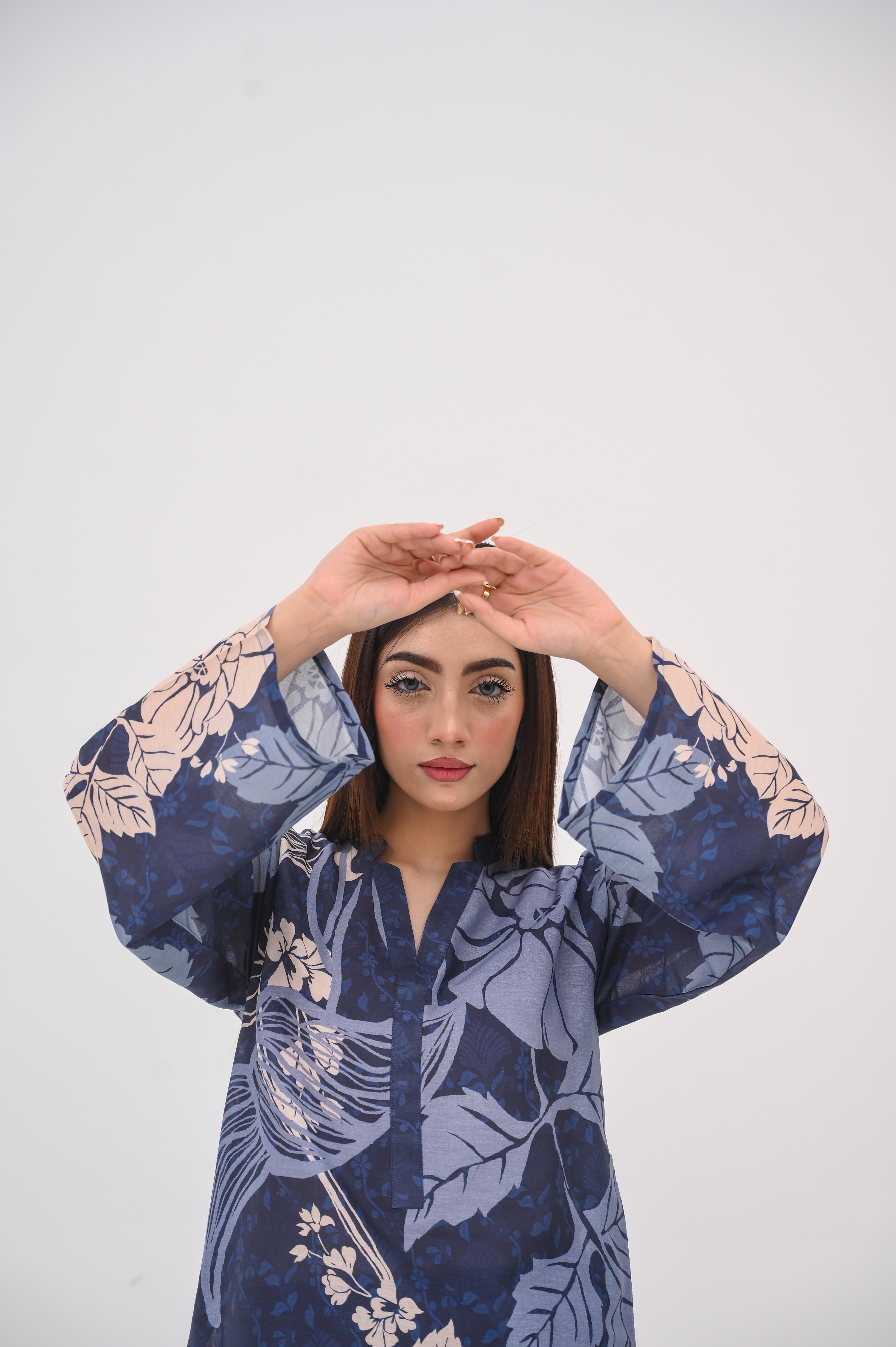 PRINTED SHIRT TROUSER-LAWN