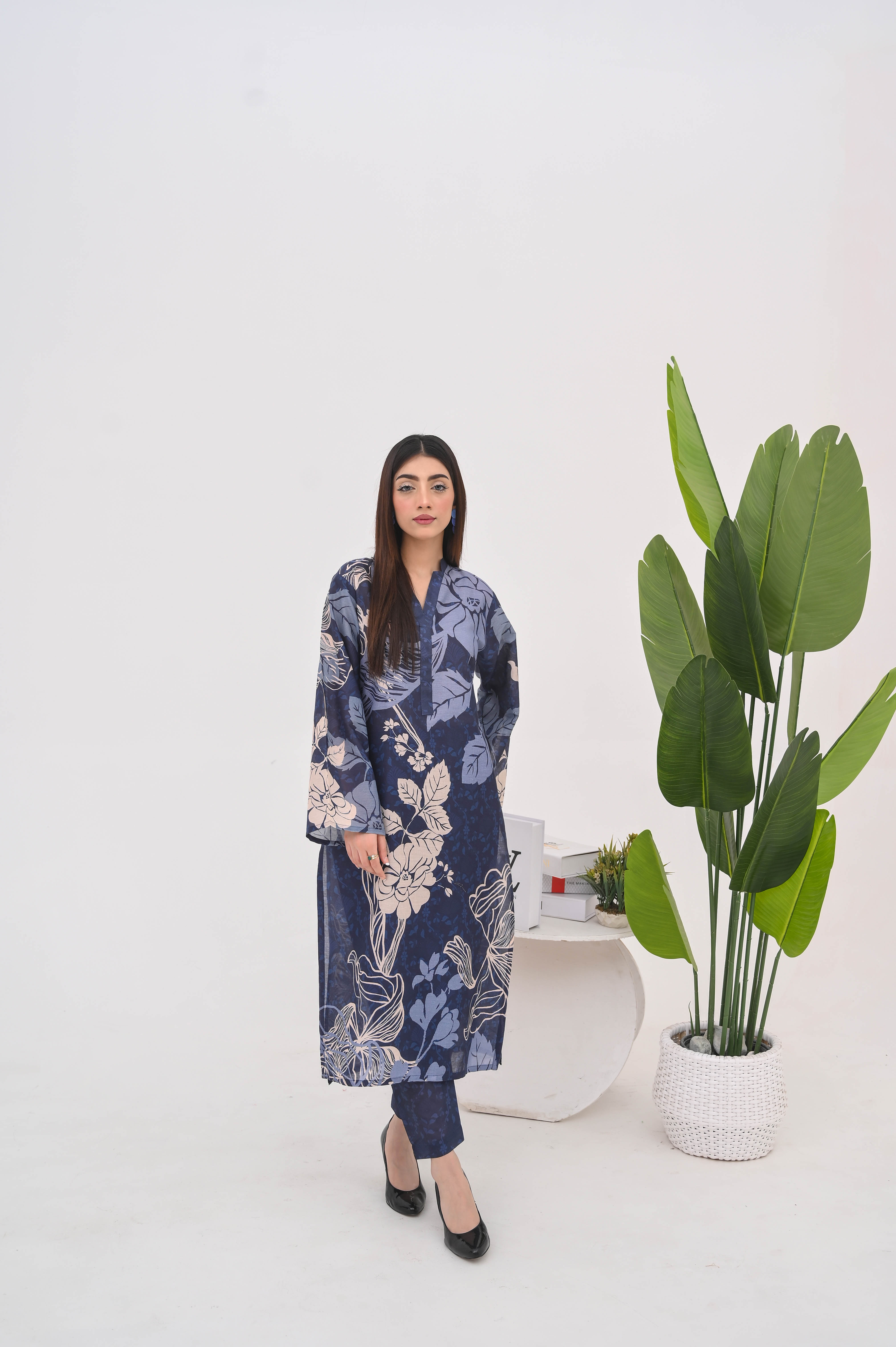 PRINTED SHIRT TROUSER-LAWN