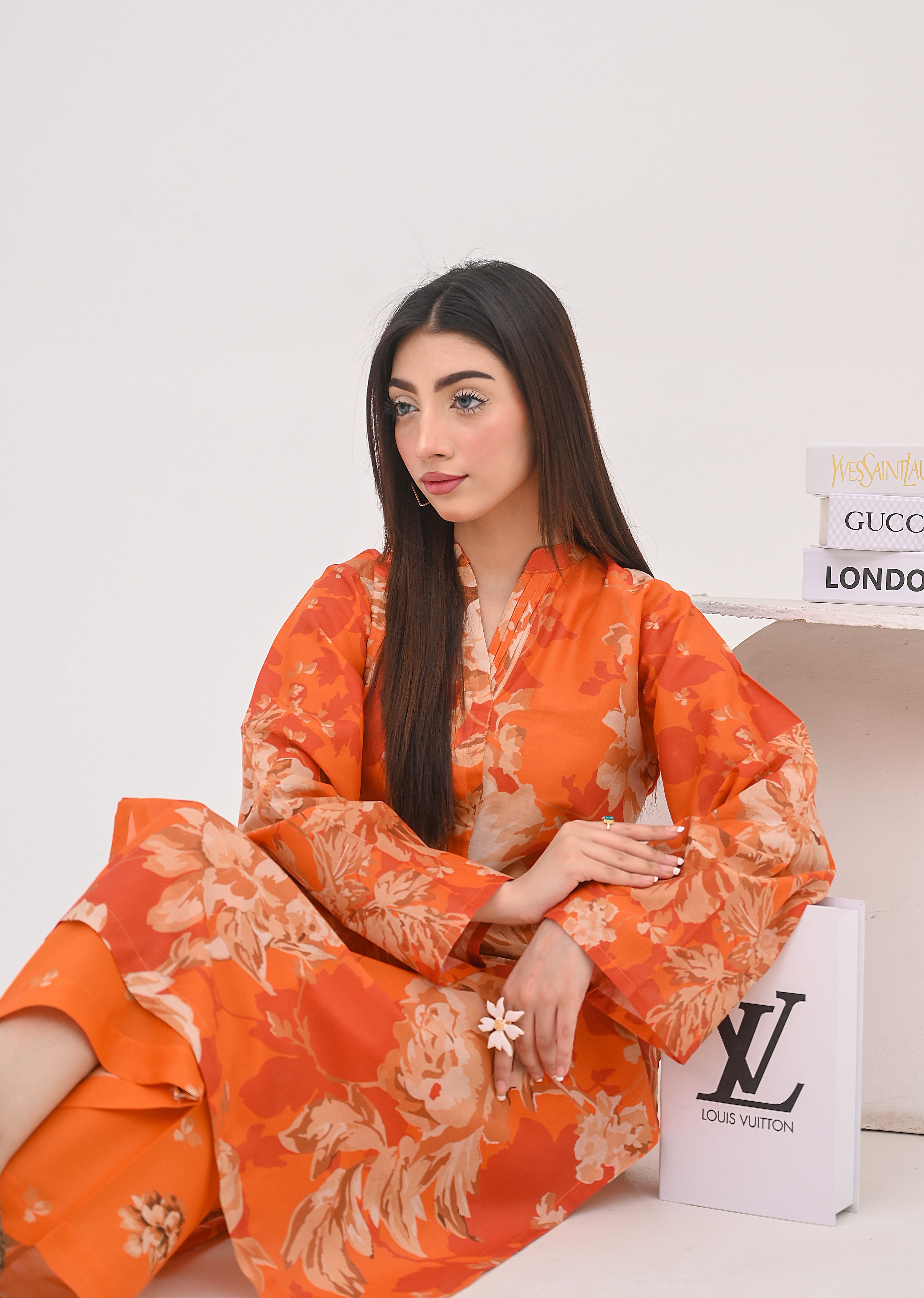 PRINTED SHIRT TROUSER-LAWN