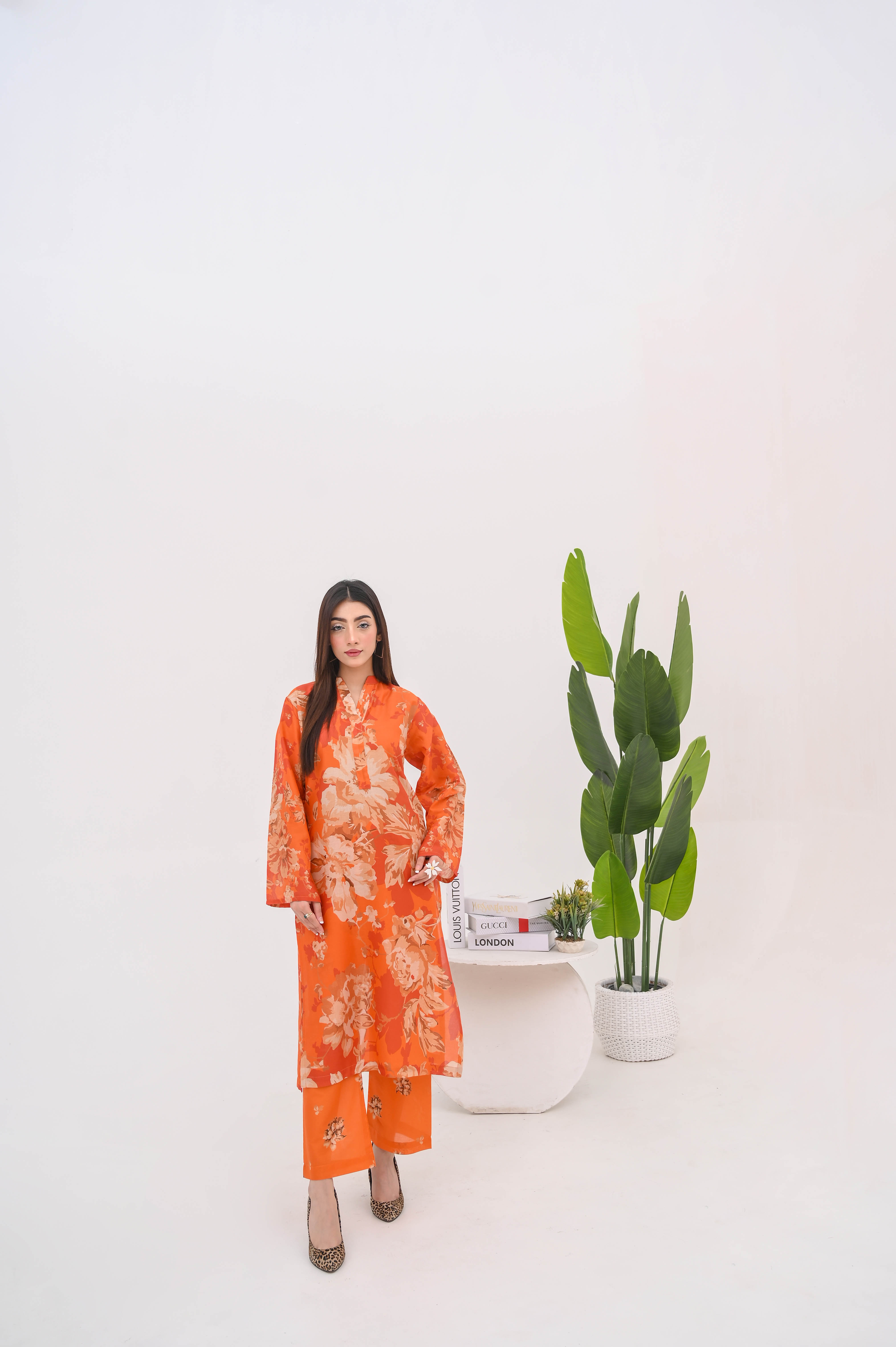 PRINTED SHIRT TROUSER-LAWN