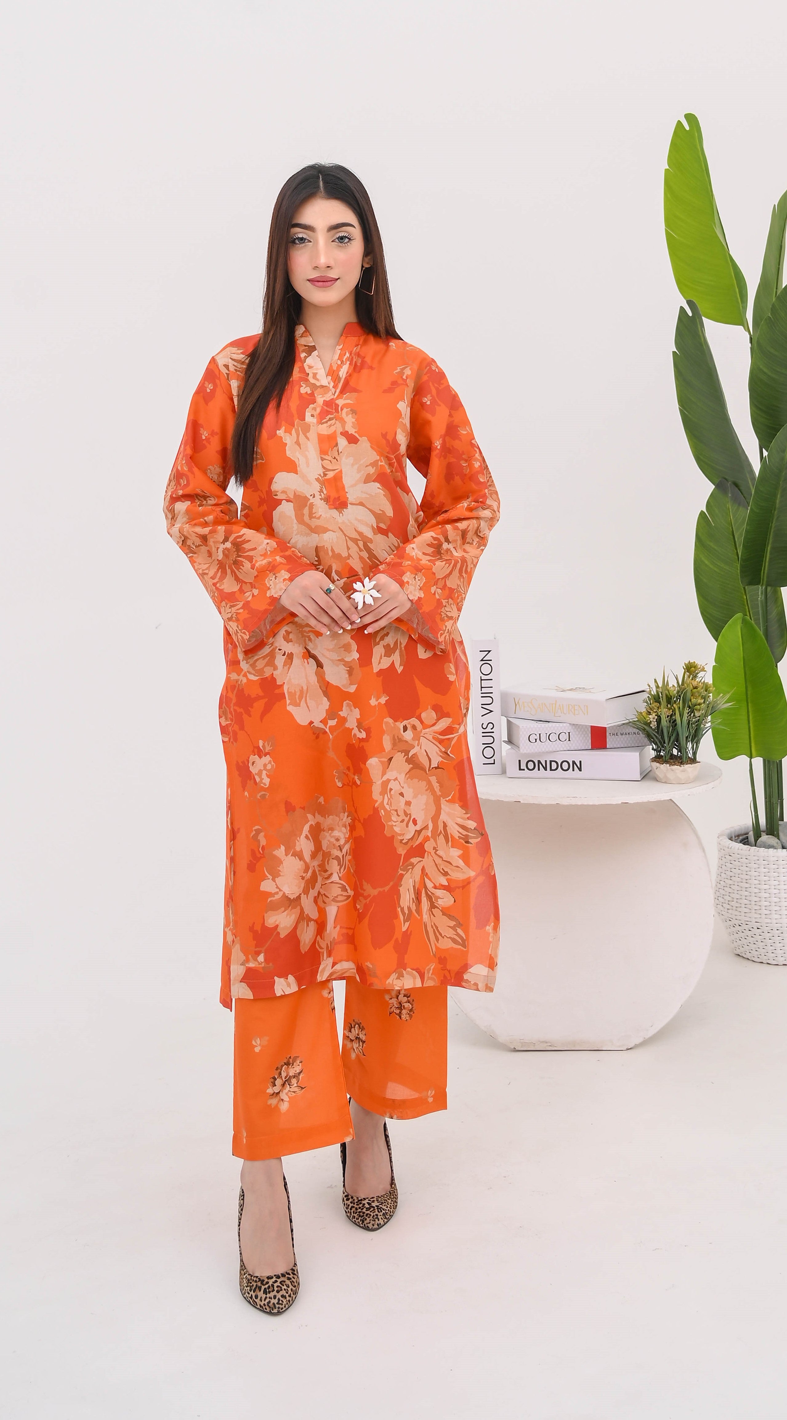 PRINTED SHIRT TROUSER-LAWN