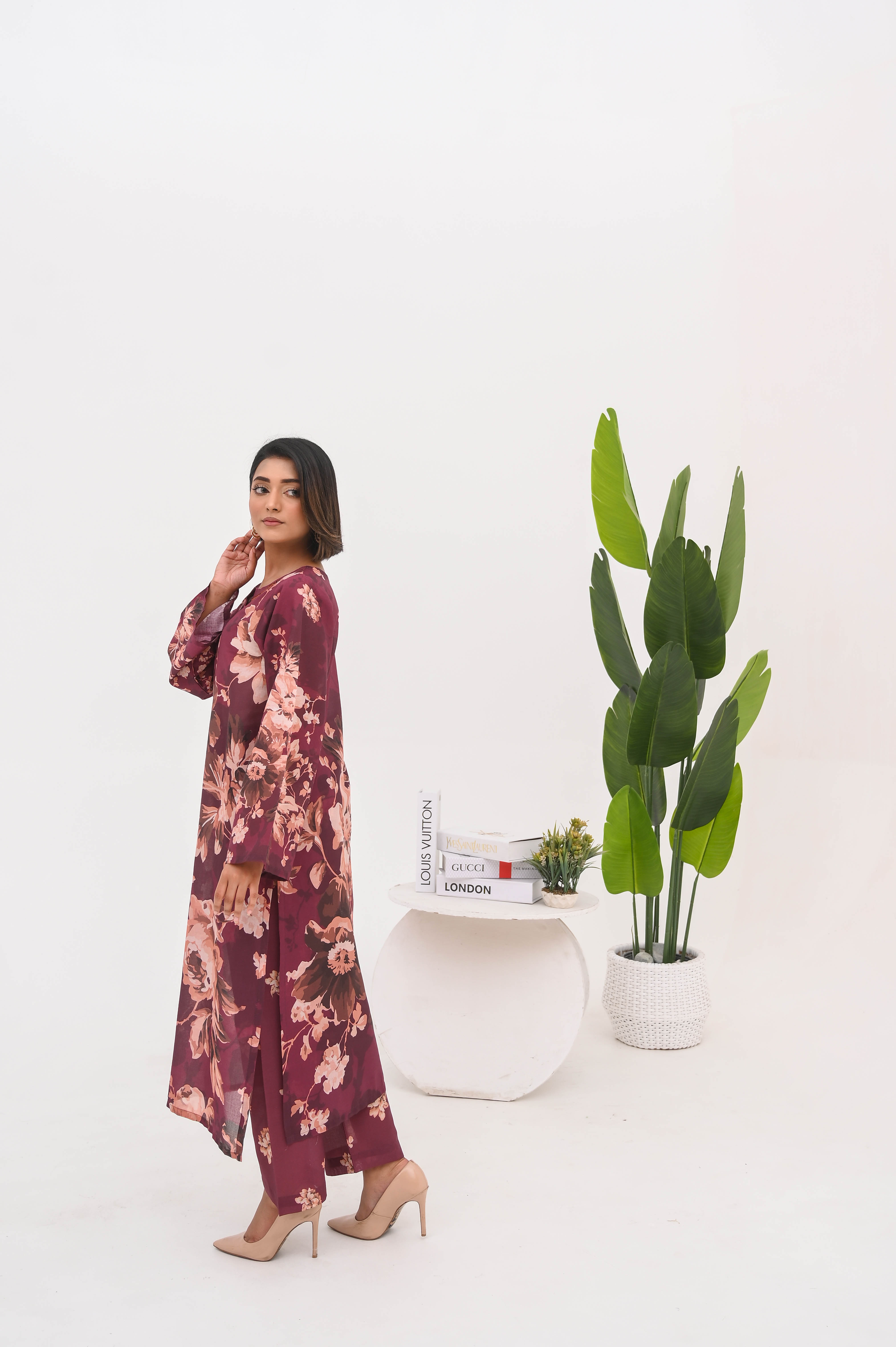 PRINTED SHIRT TROUSER-LAWN