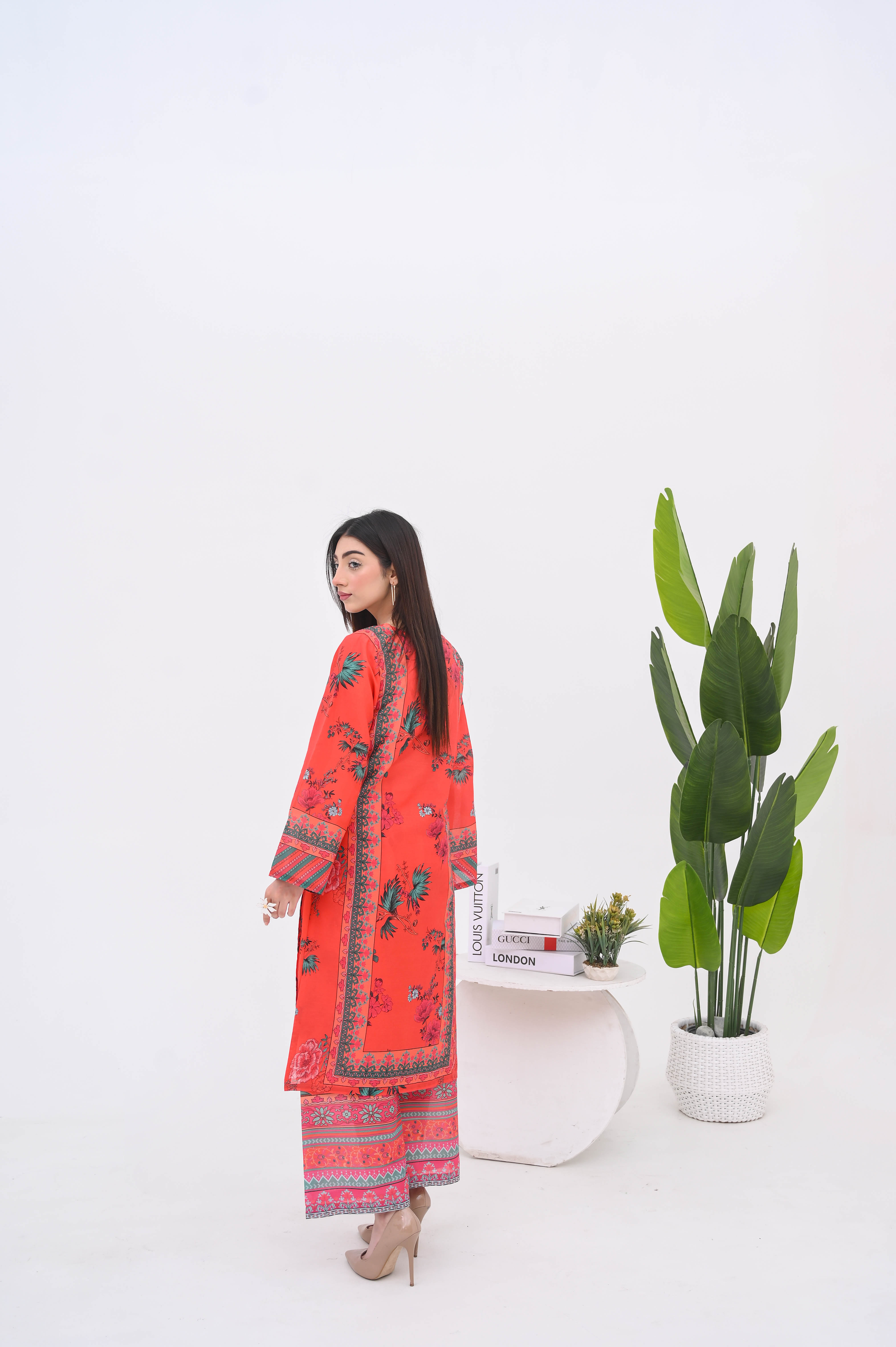 PRINTED SHIRT TROUSER-LAWN